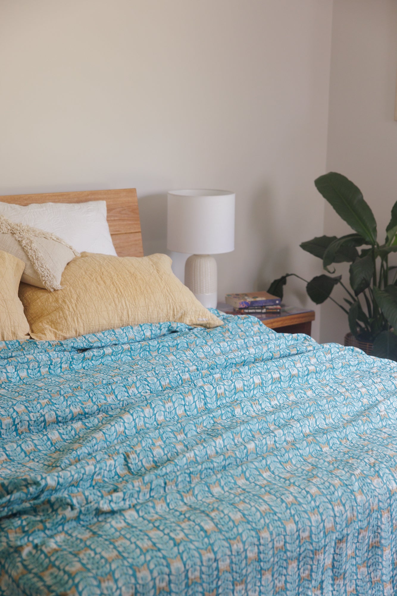 Kantha Quilt Tulipa Turquoise
