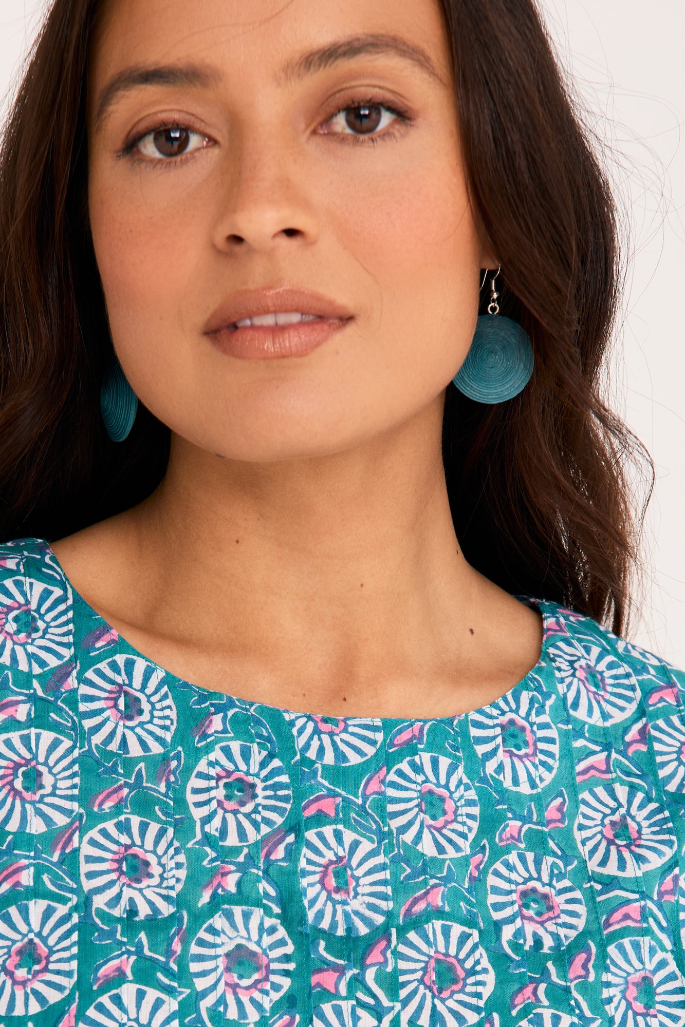 Swirl Earrings Teal