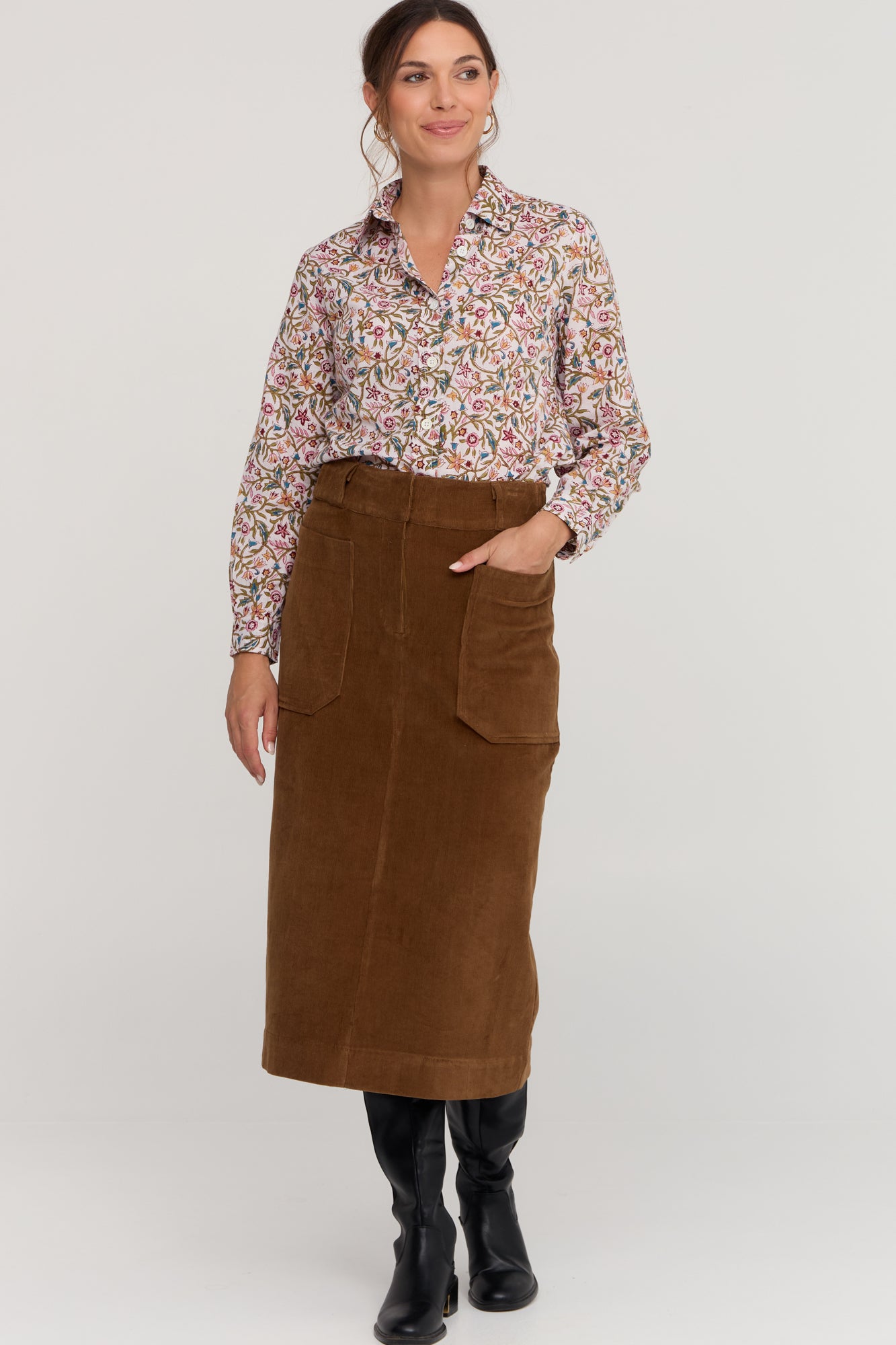 Winnie Skirt Toffee Brown