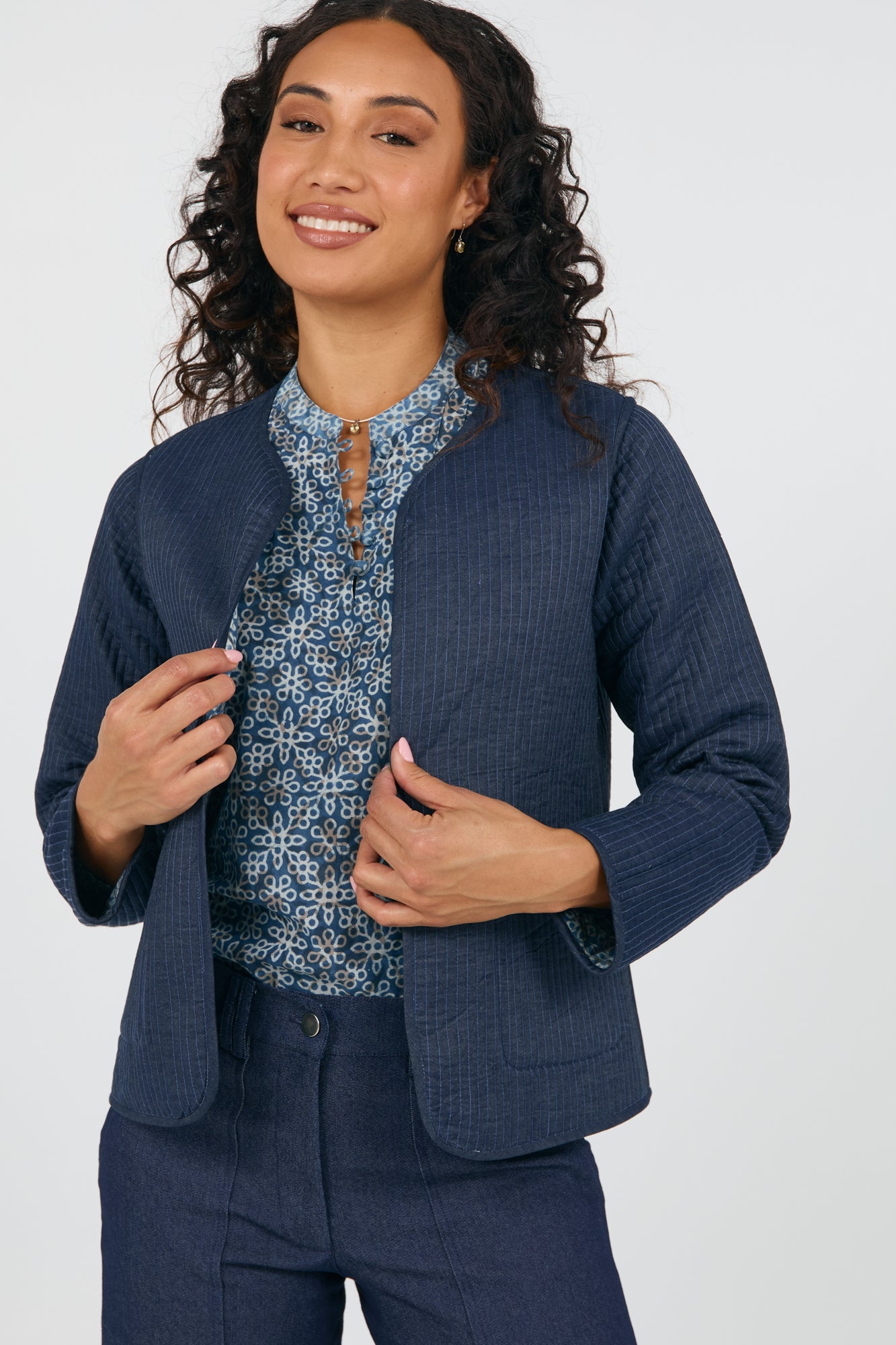 Ziggy Jacket Indigo Mosaic/Denim