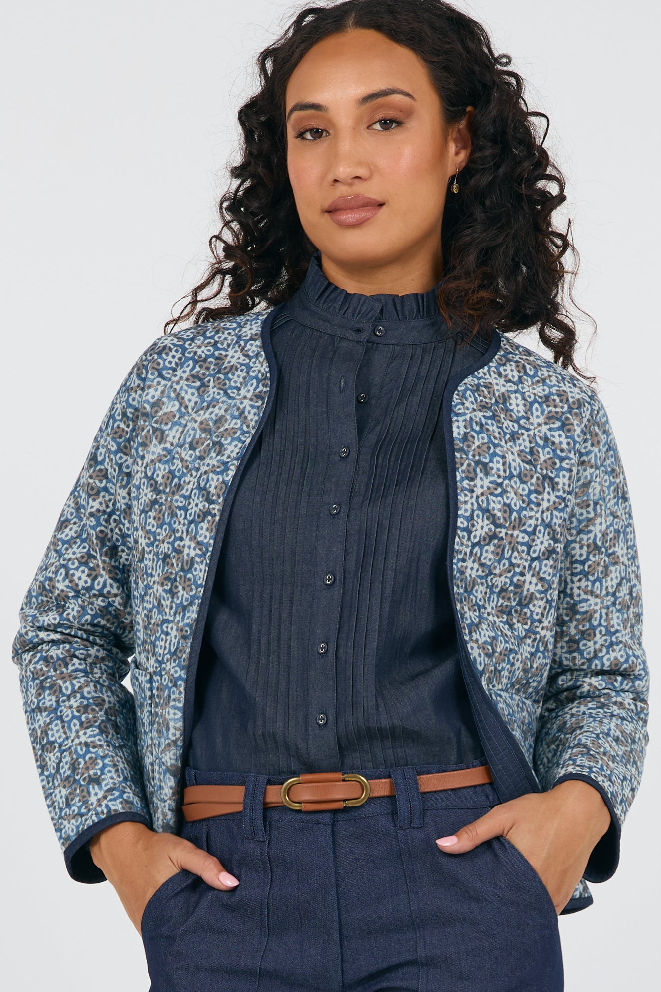 Ziggy Jacket Indigo Mosaic/Denim