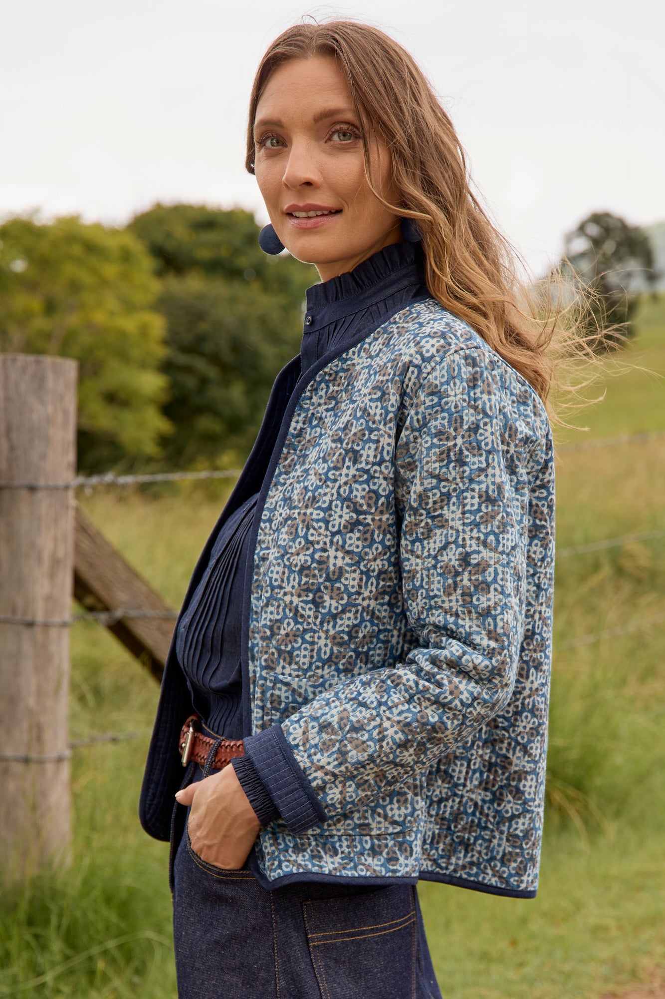 Ziggy Jacket Indigo Mosaic/Denim