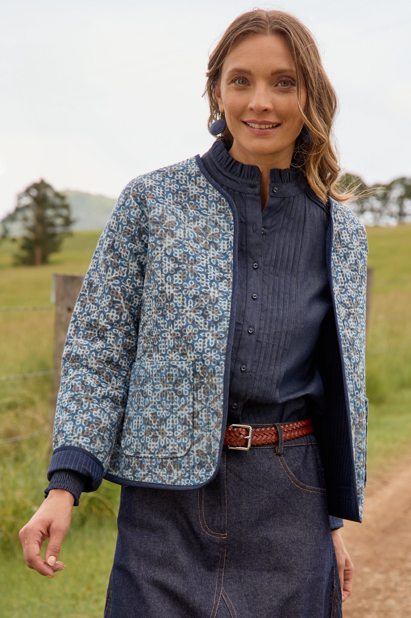 Ziggy Jacket Indigo Mosaic/Denim