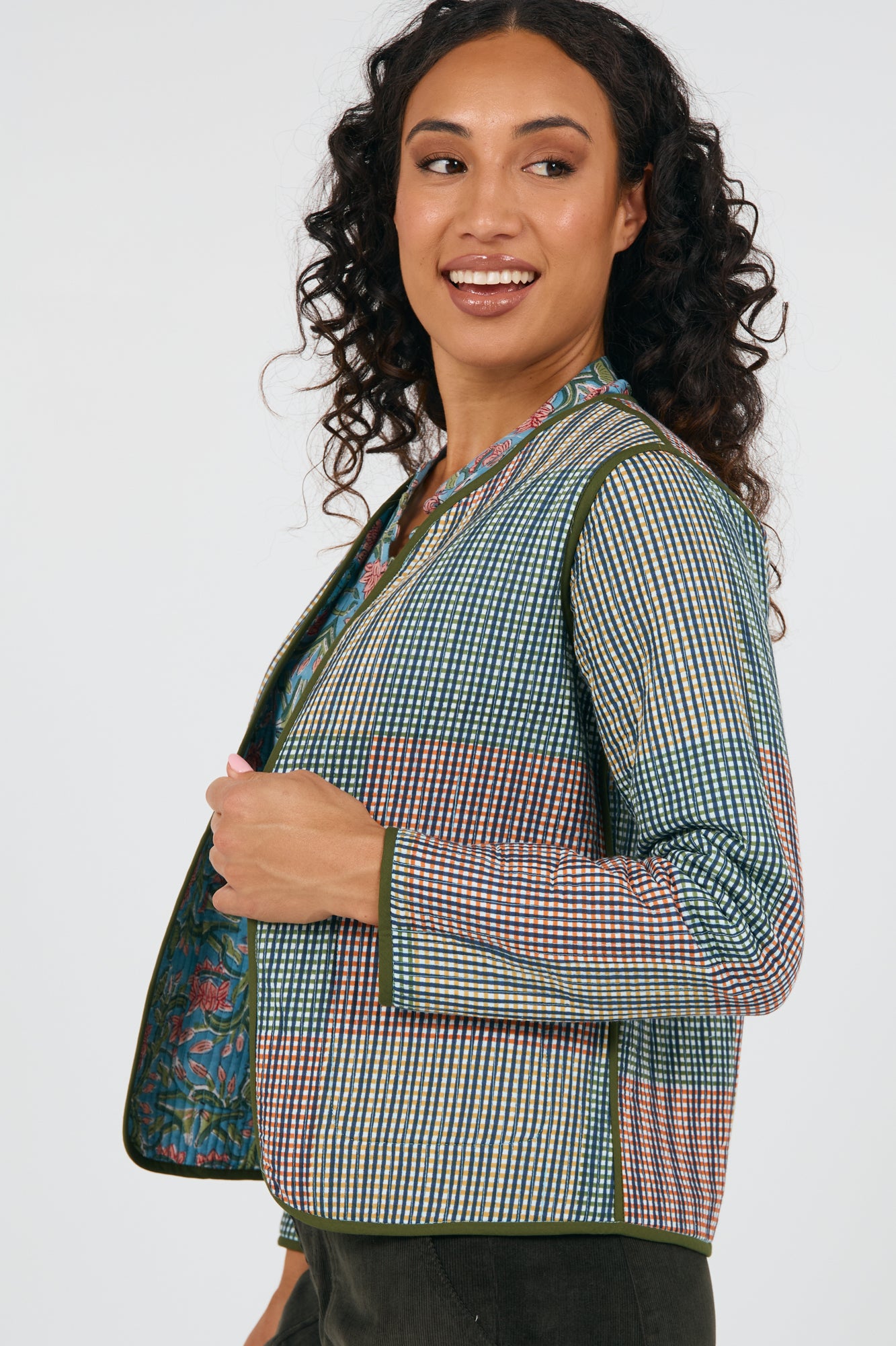 Ziggy Jacket Indian Plaid/Lotus