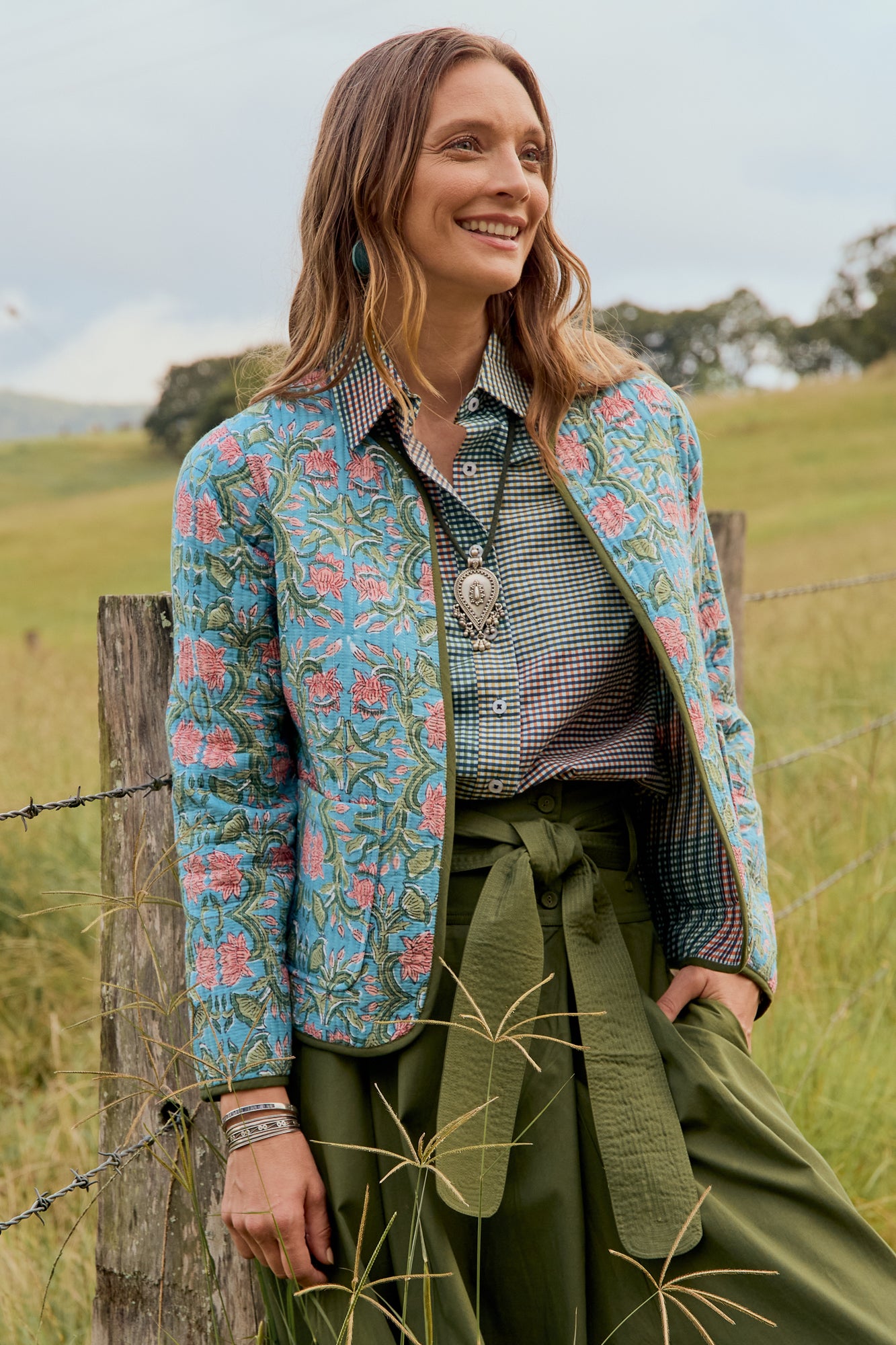 Ziggy Jacket Indian Plaid/Lotus