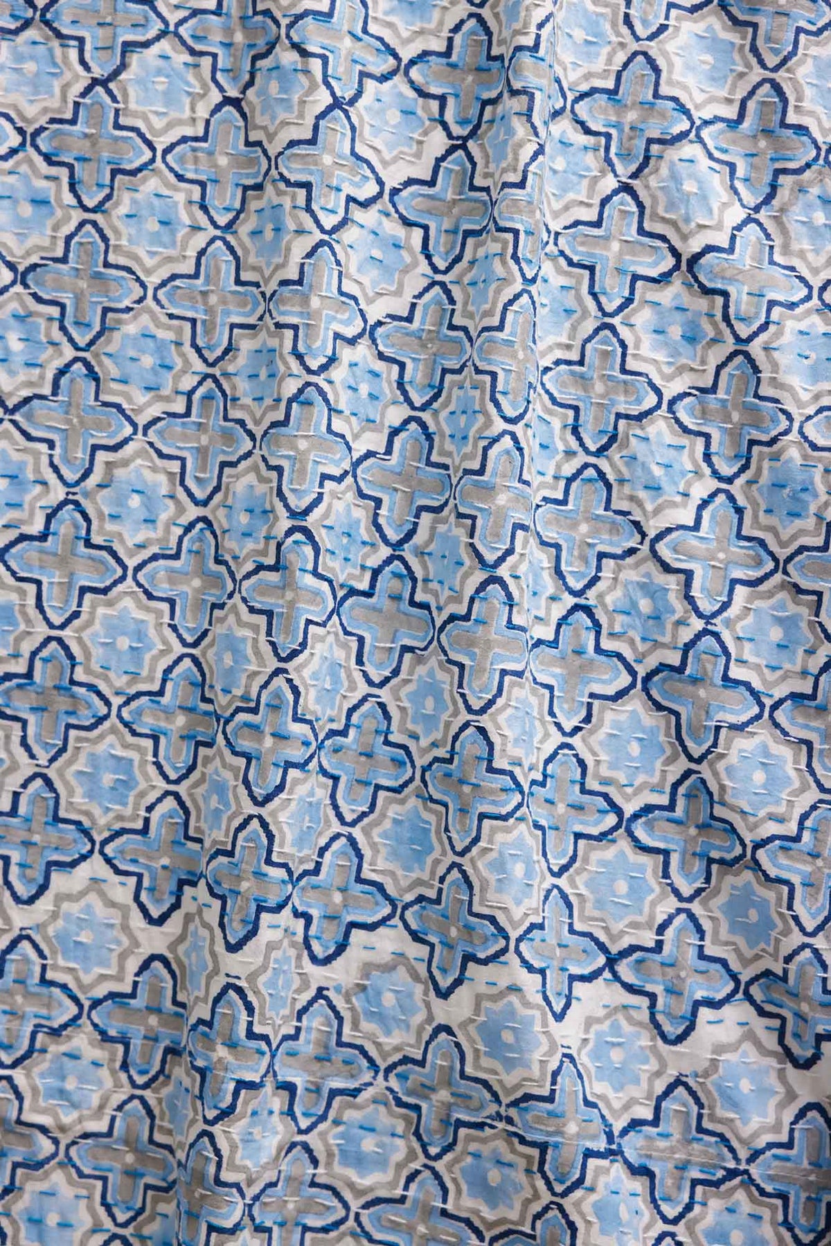 Kantha Quilt Sky Blues