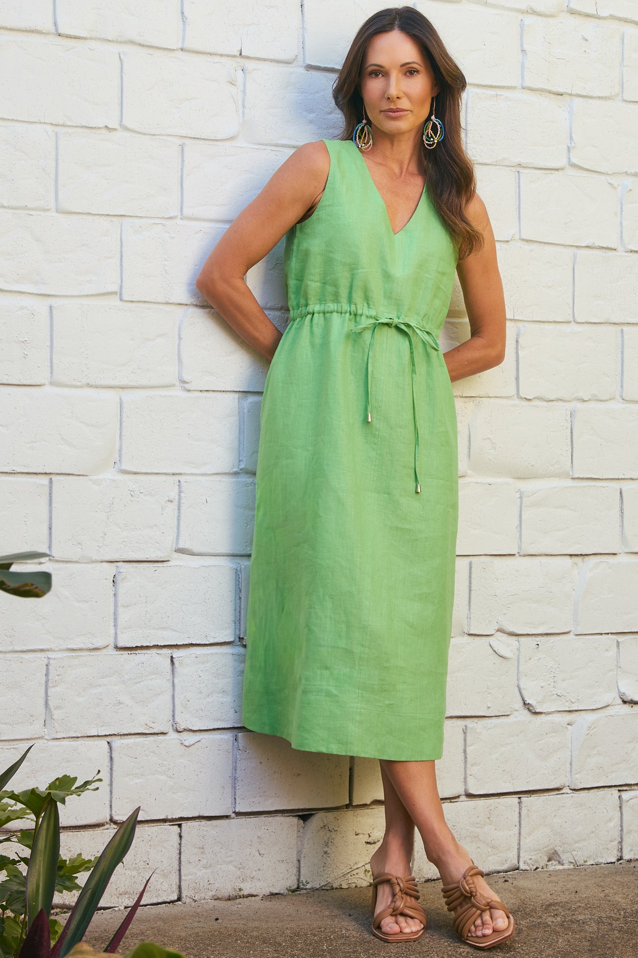 Anya Dress Apple Green