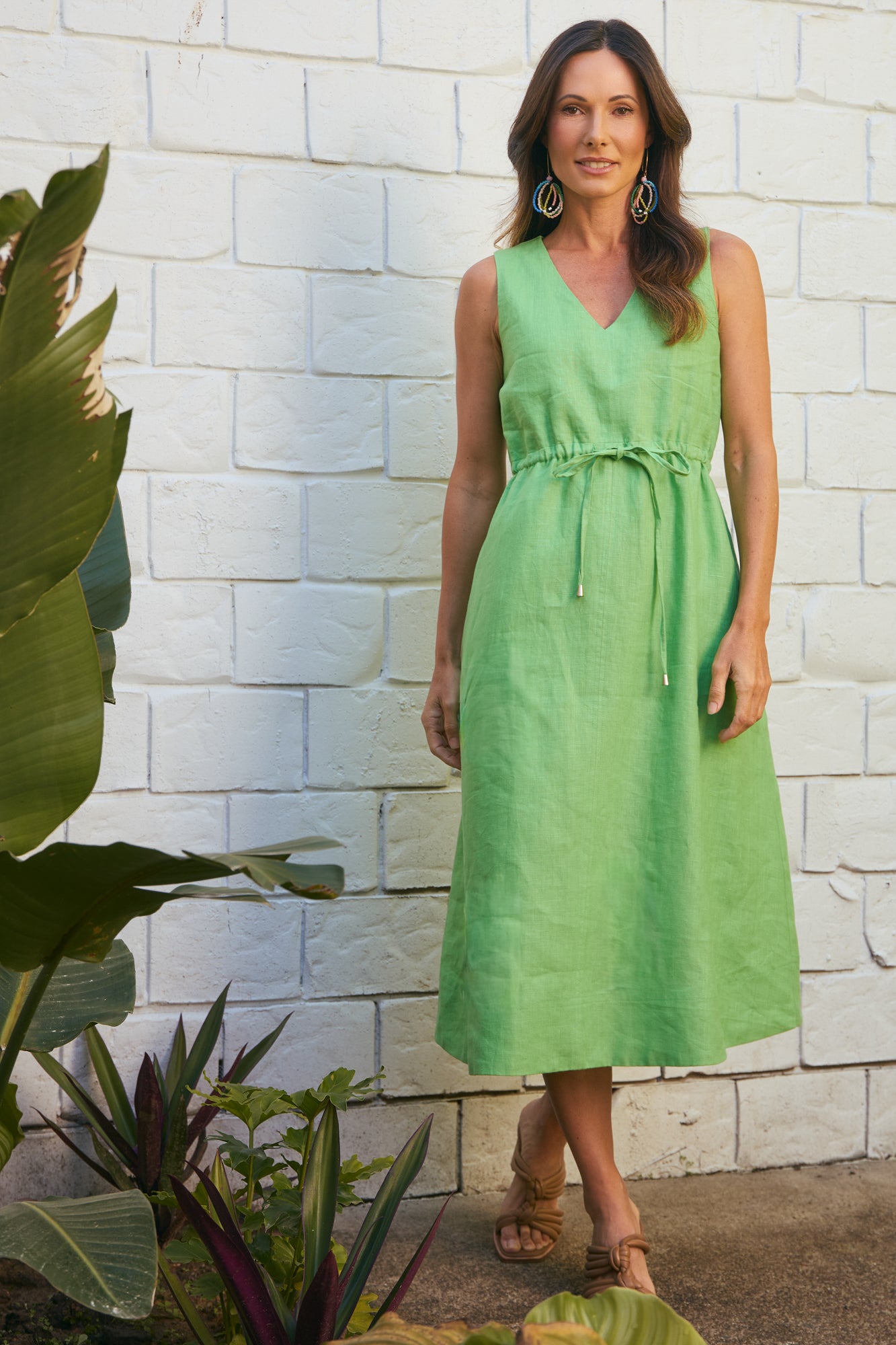 Anya Dress Apple Green