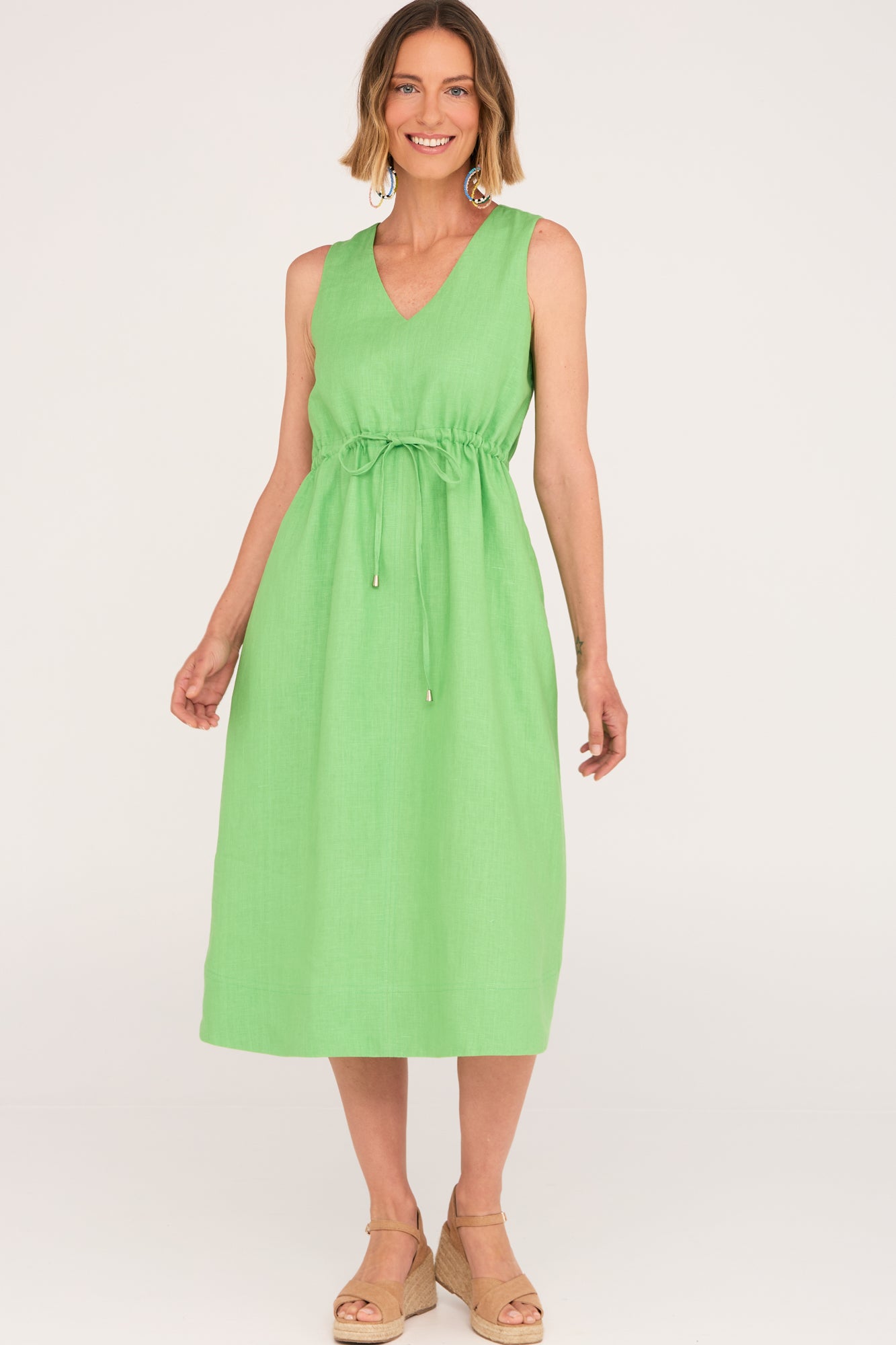 Anya Dress Apple Green