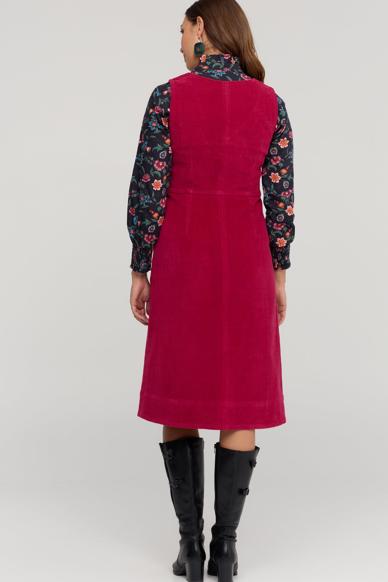Ashton Pinafore Garnet Red