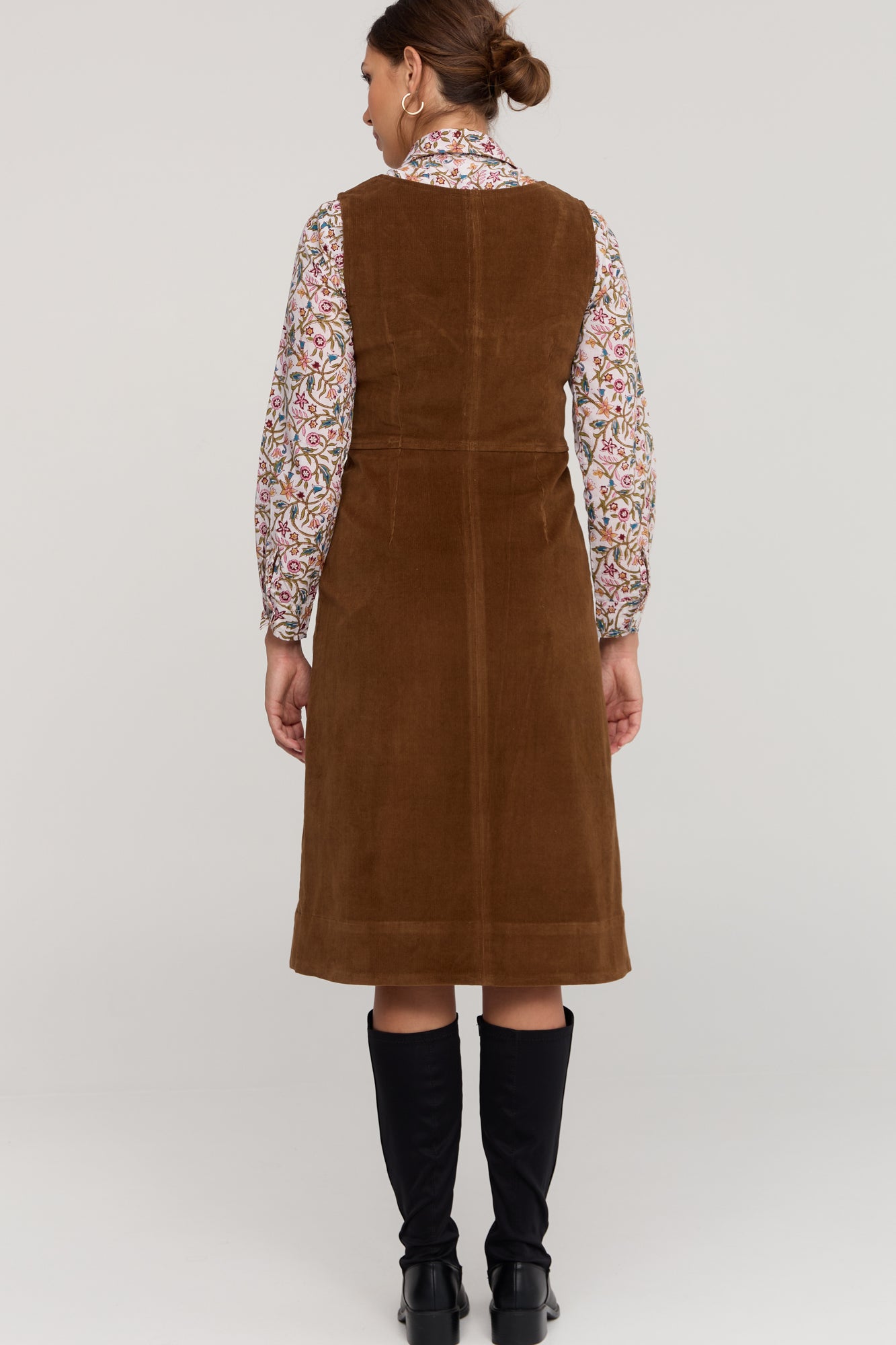 Ashton Pinafore Toffee Brown