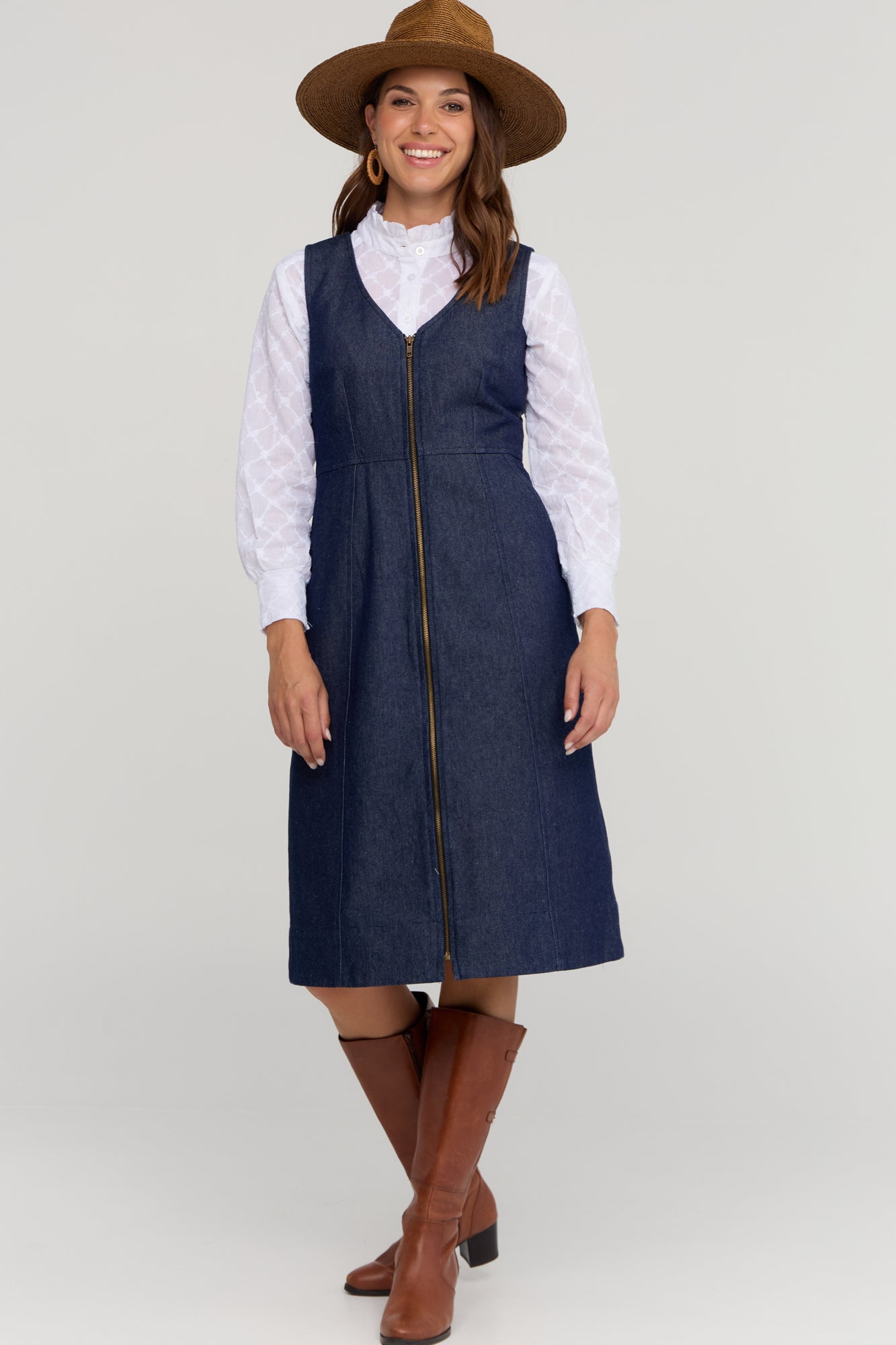 Ashton Pinafore Denim