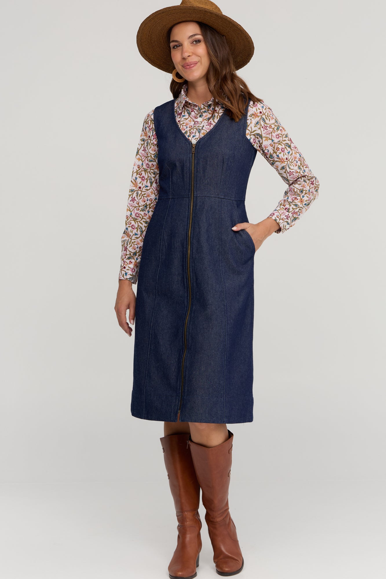 Ashton Pinafore Denim