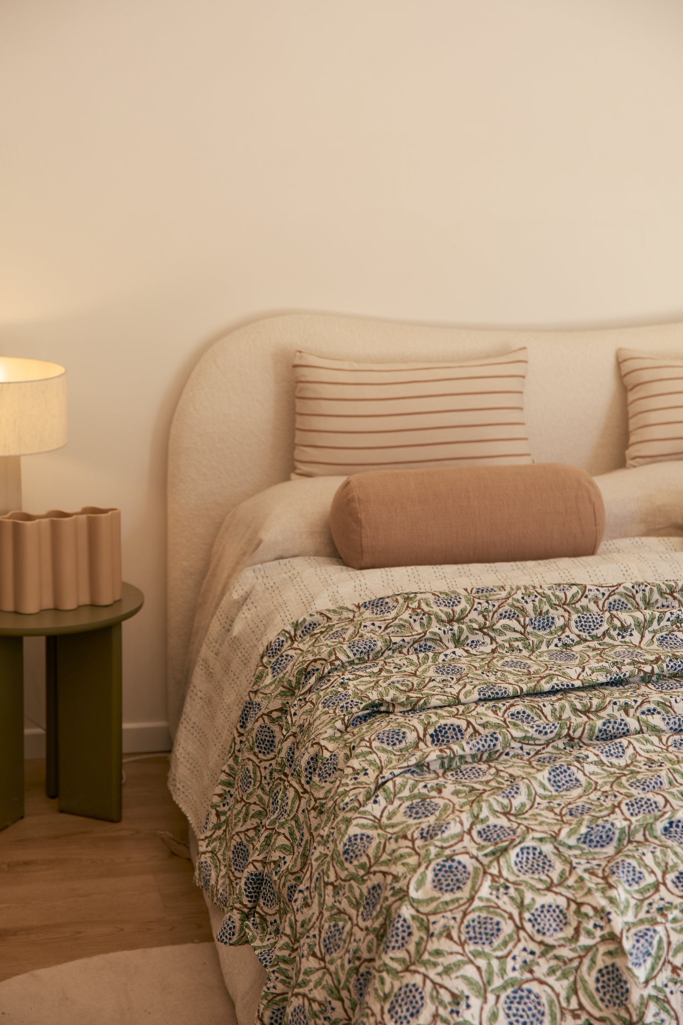 Kantha Quilt Vignoble Bleu