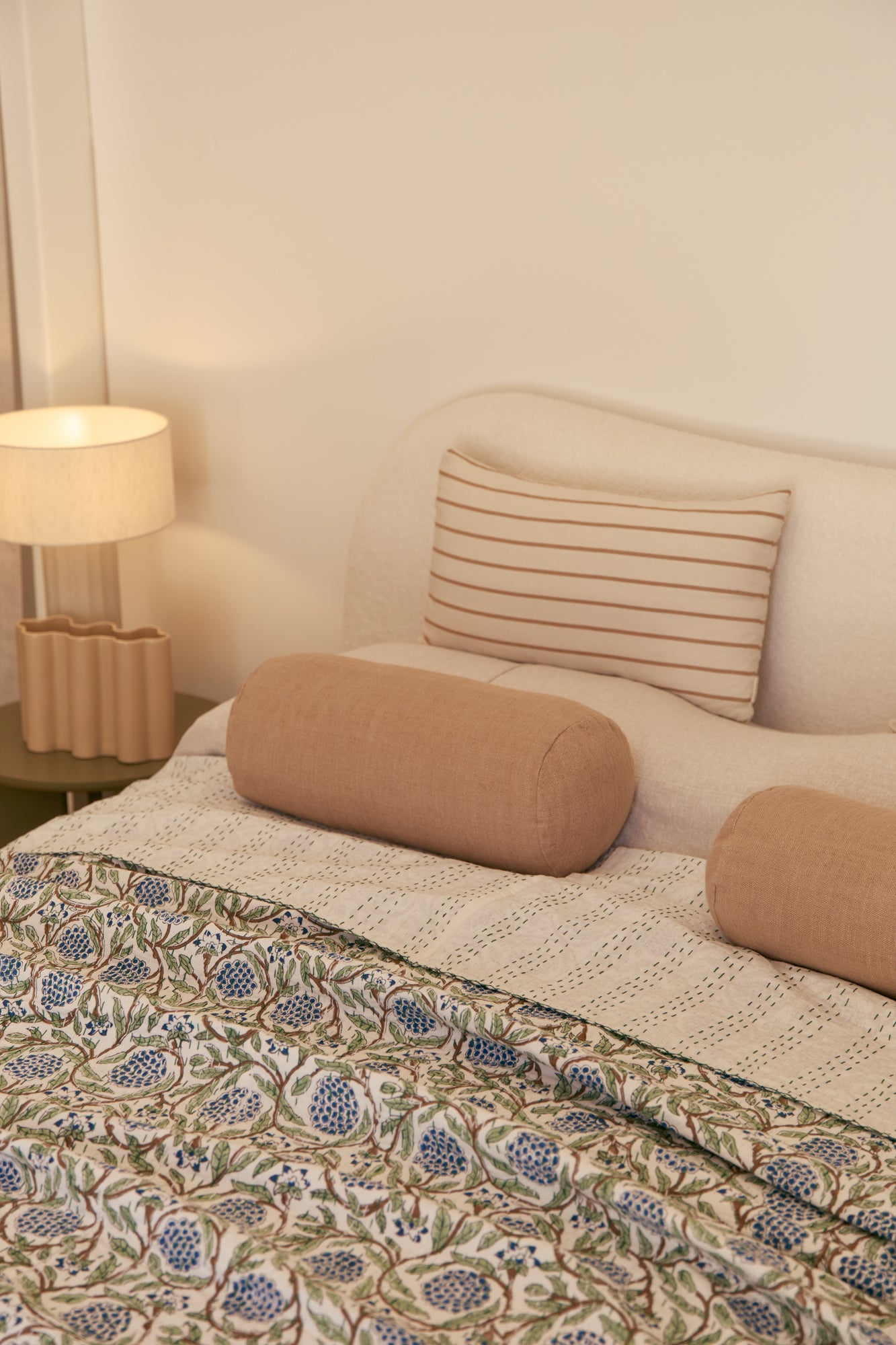 Kantha Quilt Vignoble Bleu