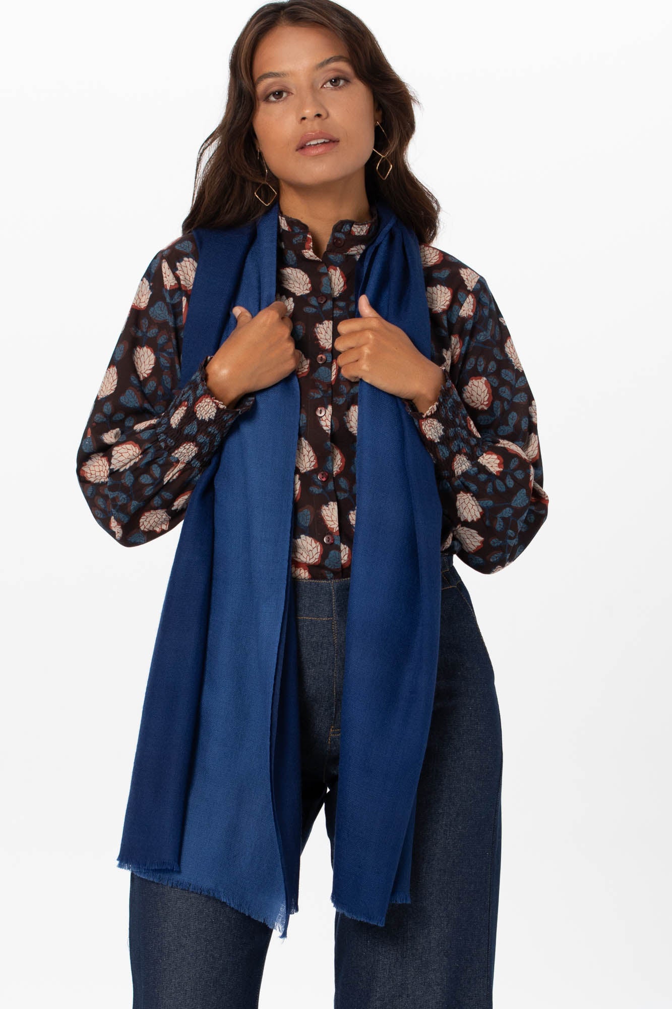 Cashmere Scarf Blue Ombre