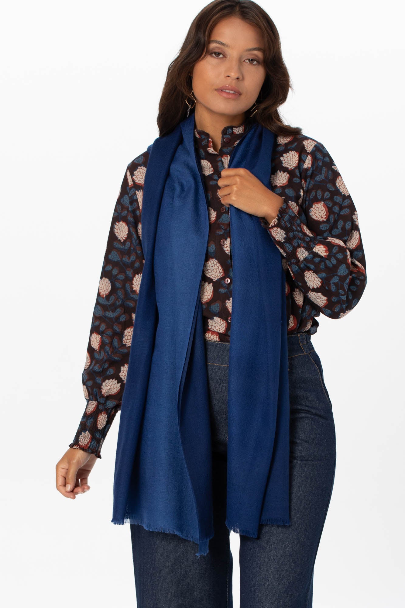 Cashmere Scarf Blue Ombre