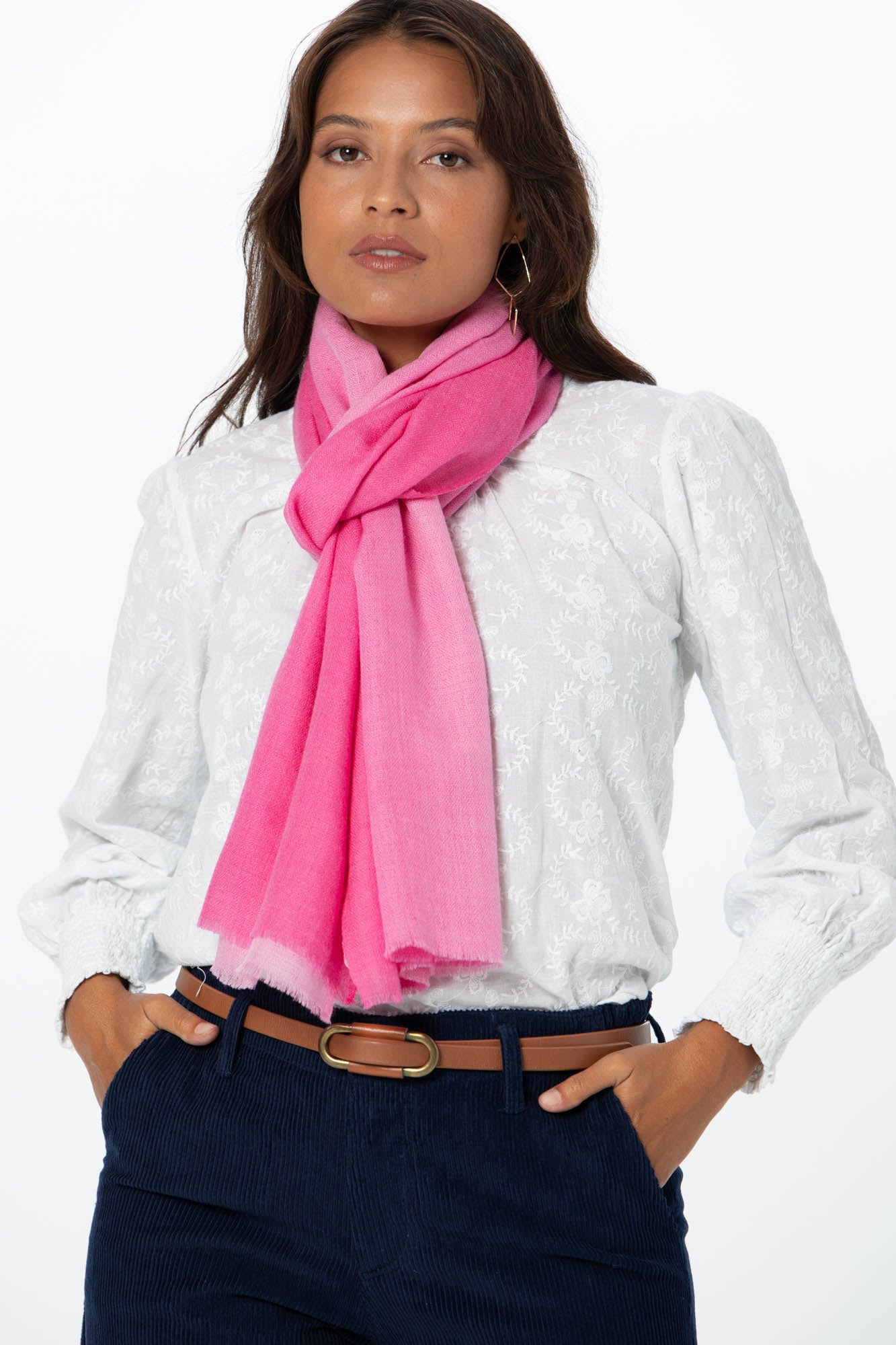 Cashmere Scarf Pink Ombre