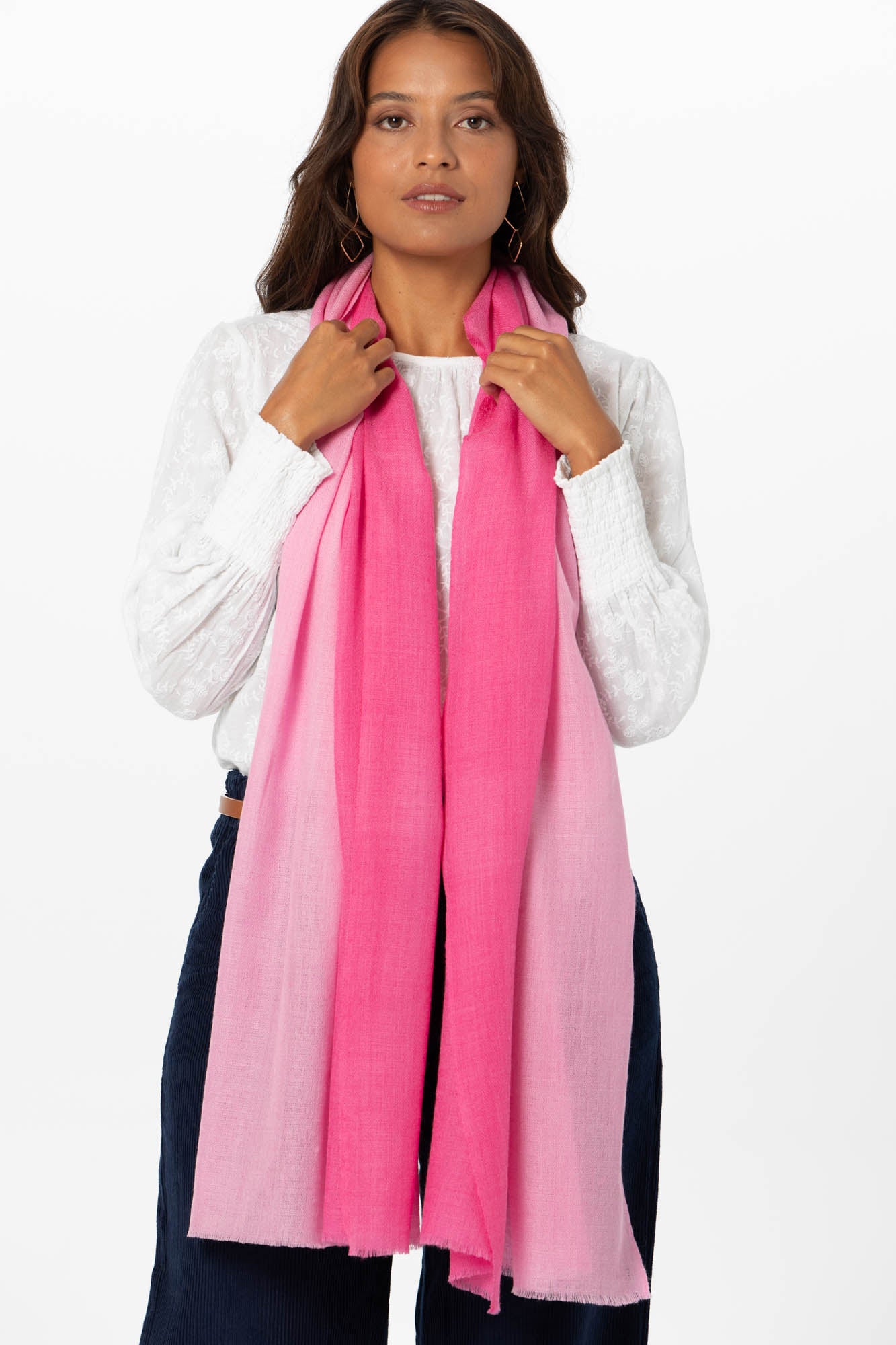 Cashmere Scarf Pink Ombre