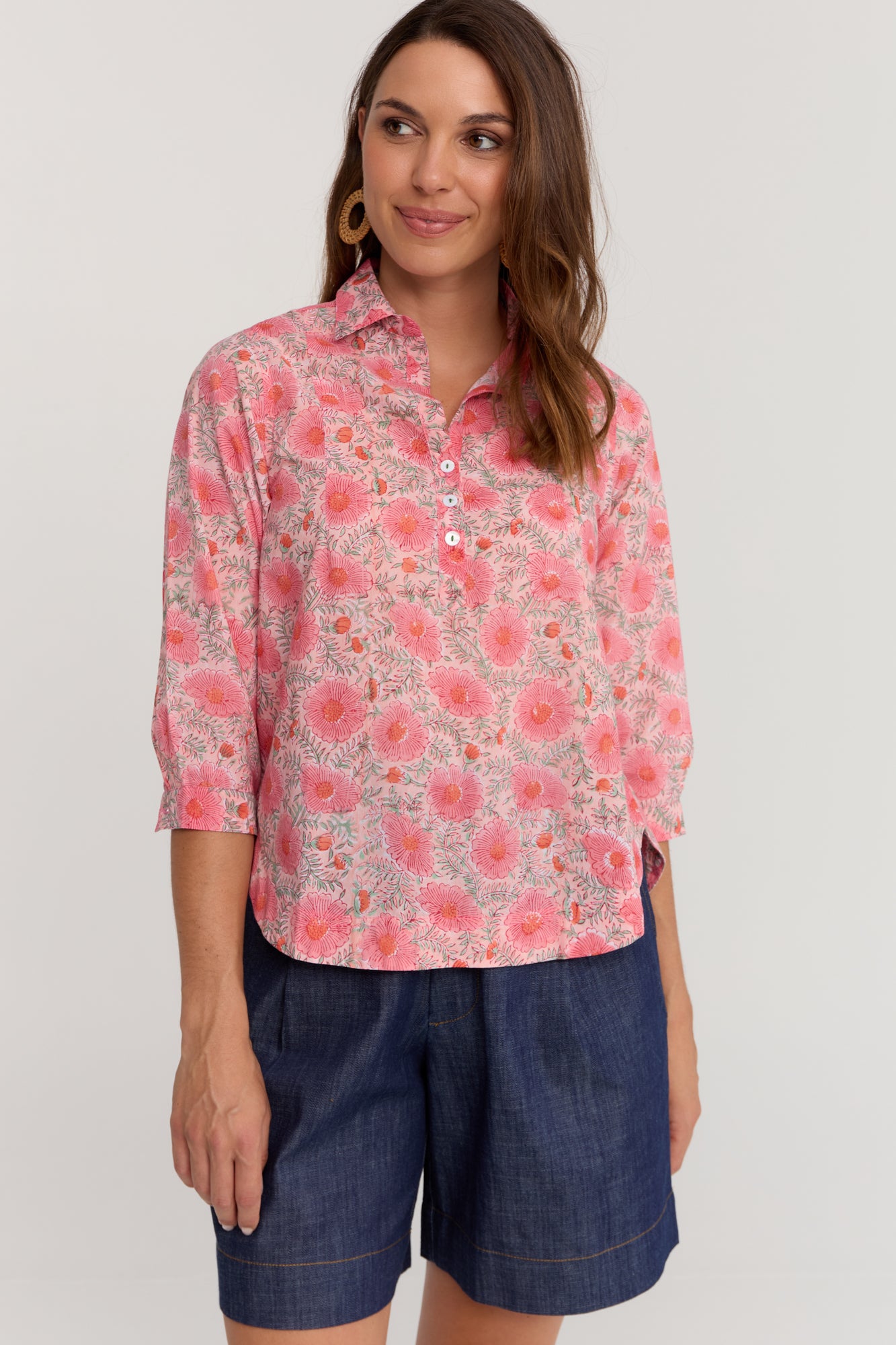 Cassie Shirt Berry Bloom