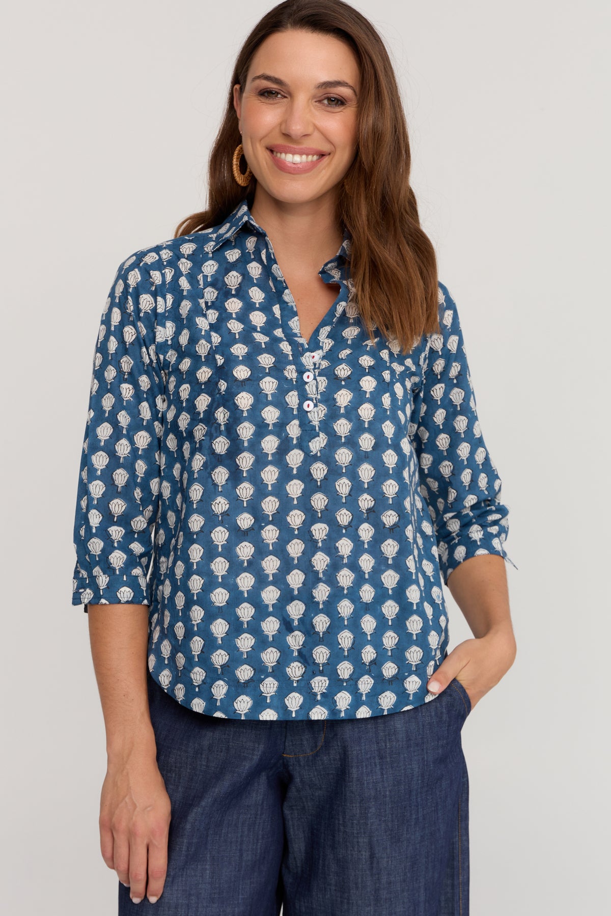 Cassie Shirt Moonlit Lotus