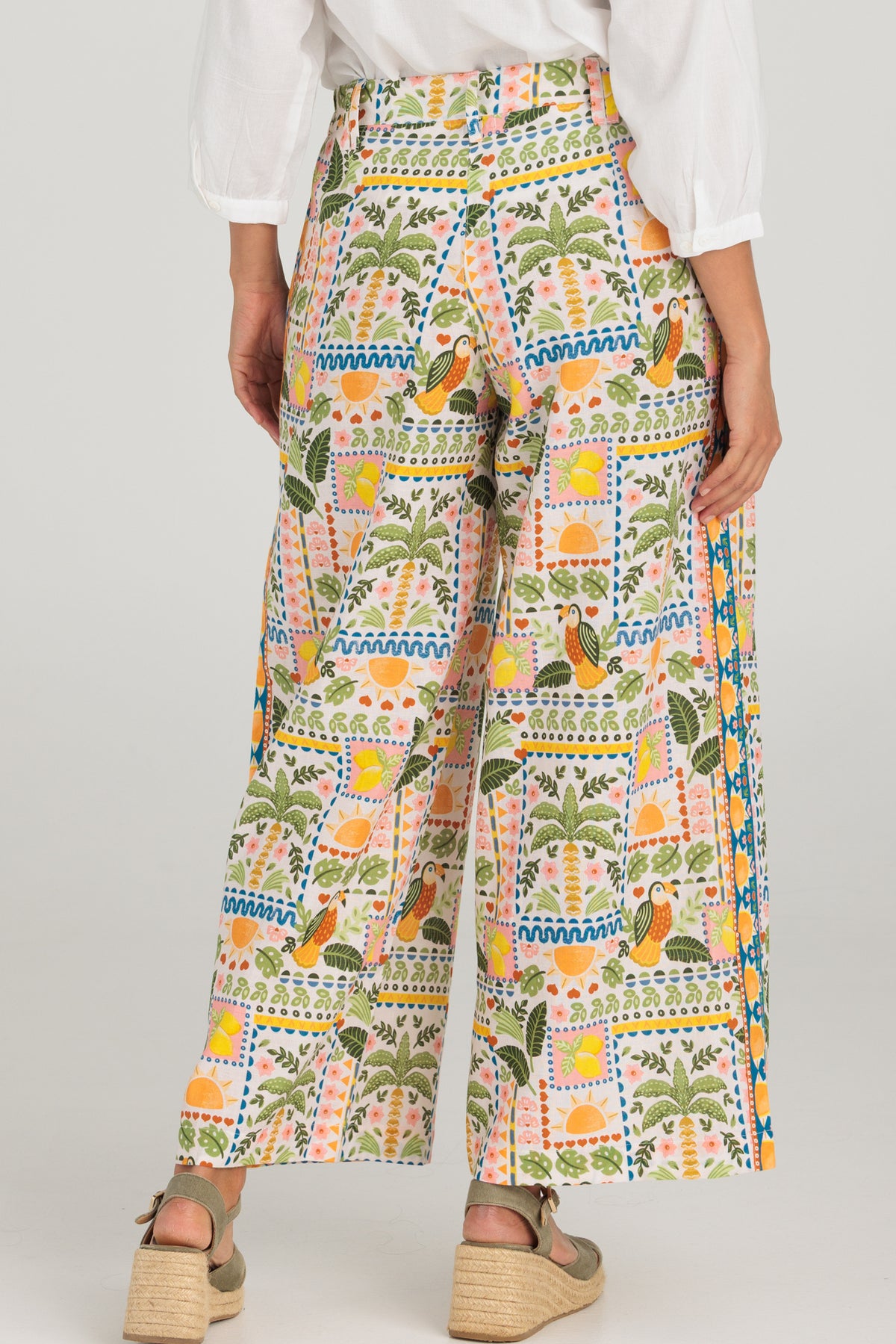 Charlotte Pants Tropical Patchwork