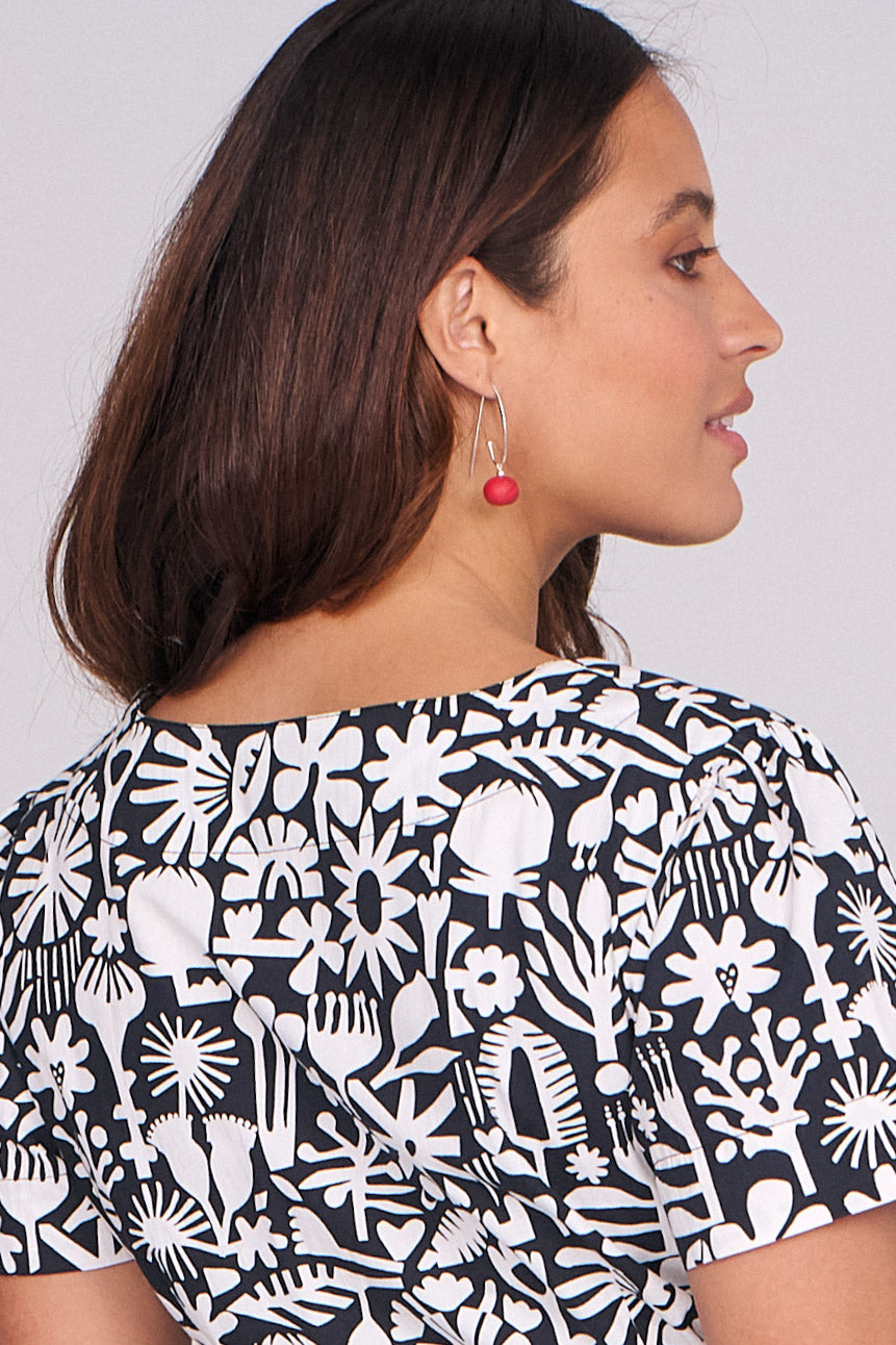 Polymer Clay Cherry Red Earrings
