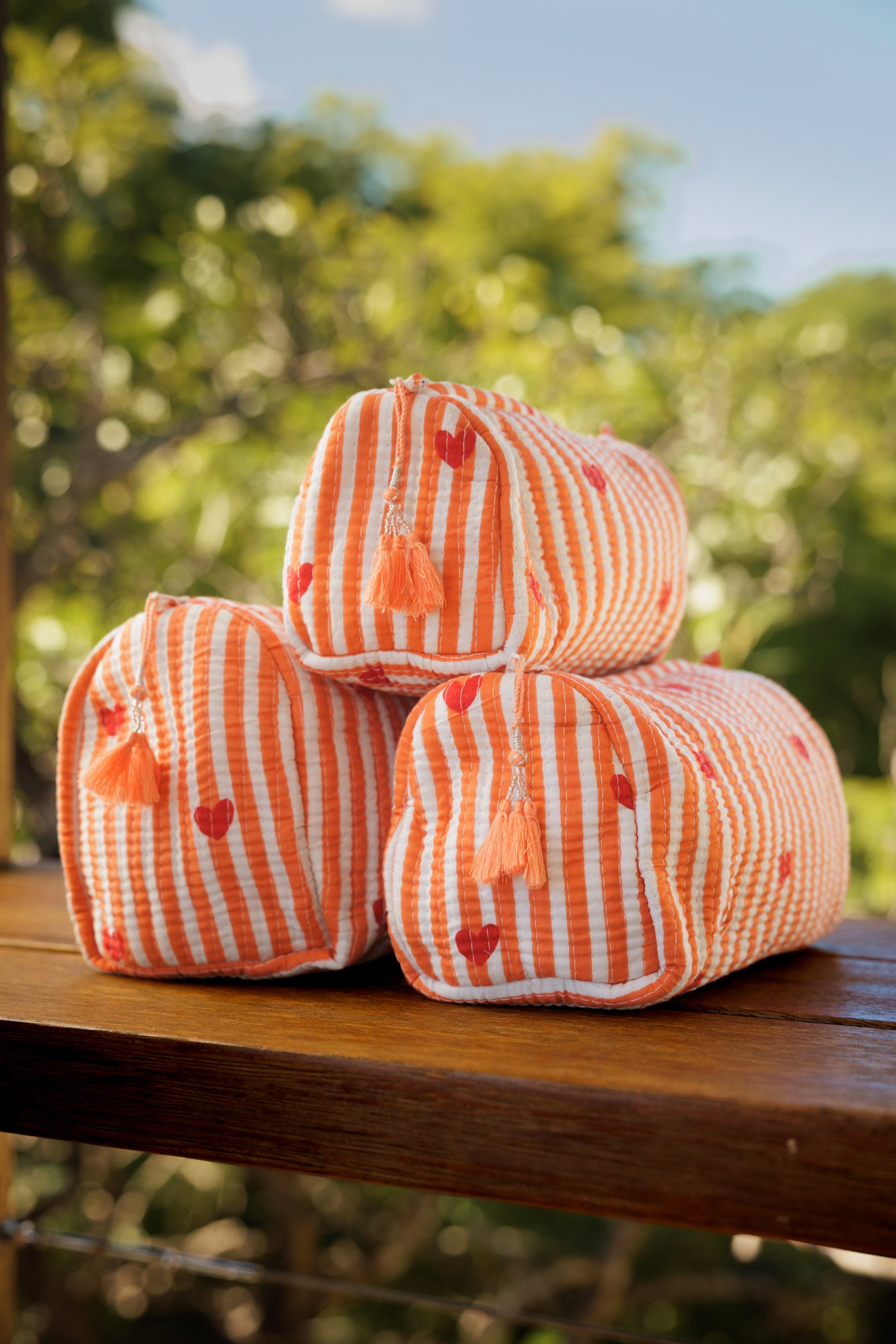 Cosmetic Bag Sunset Hearts