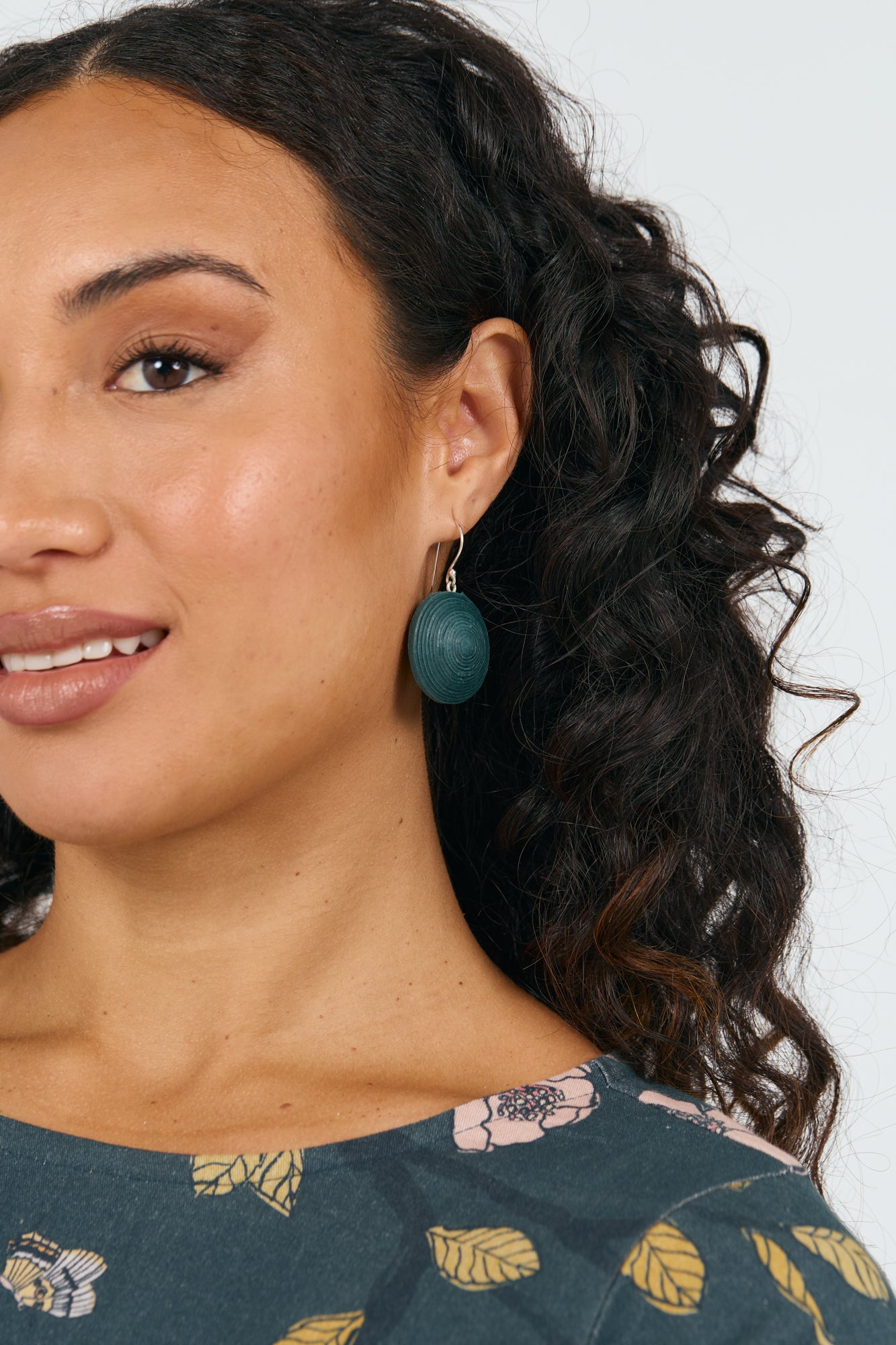 Swirl Earrings Teal