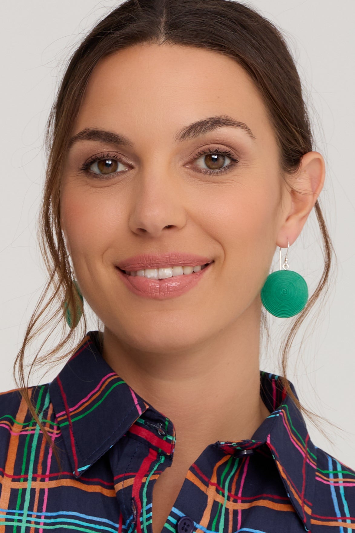 Swirl Earrings Emerald