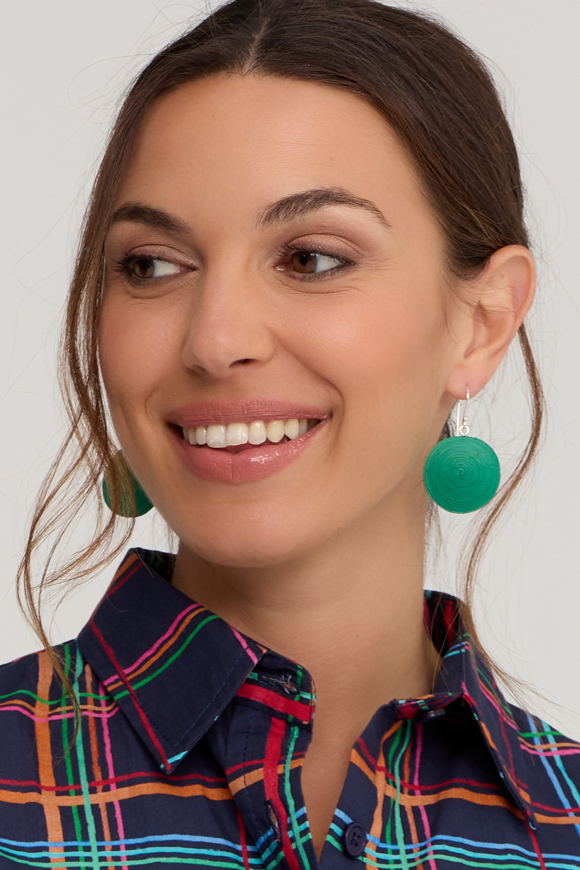 Swirl Earrings Emerald