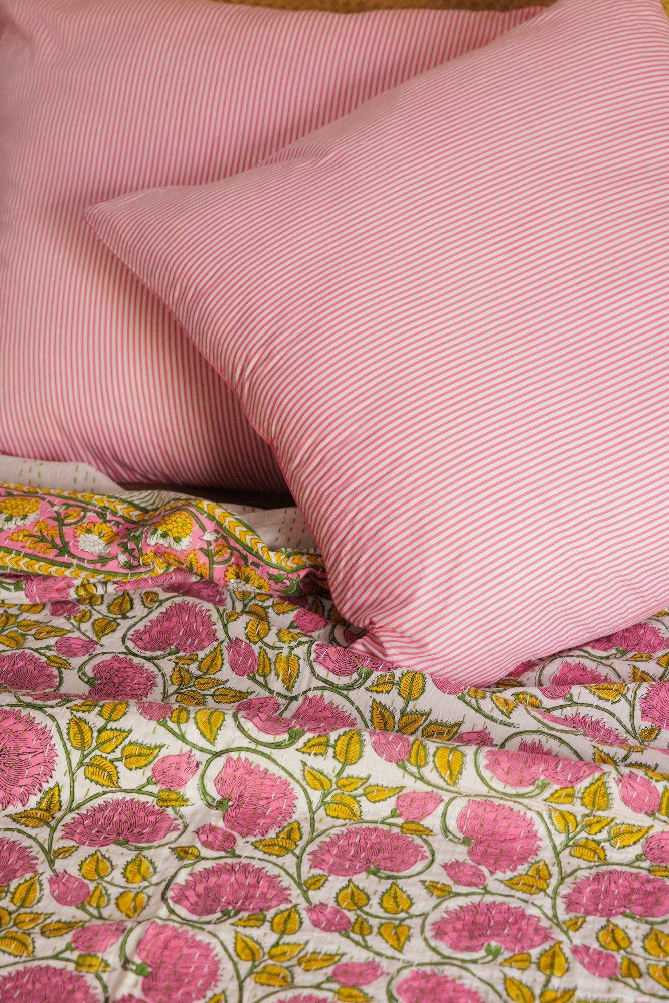 European Pillowcase Rose Pink