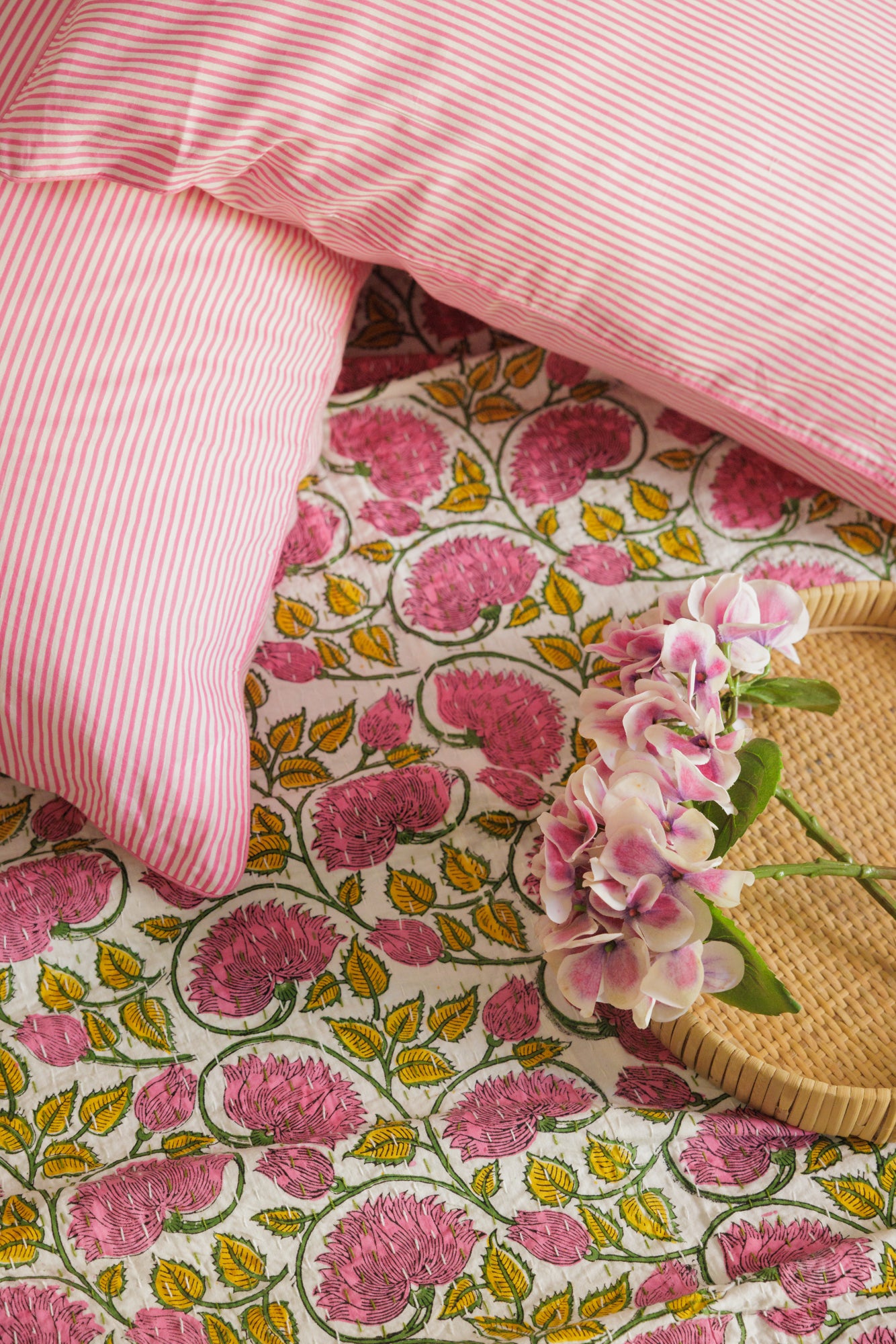European Pillowcase Rose Pink