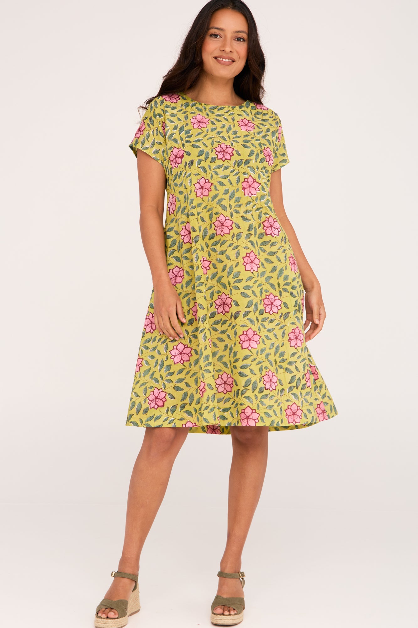 Folk Dress Climbing Blooms