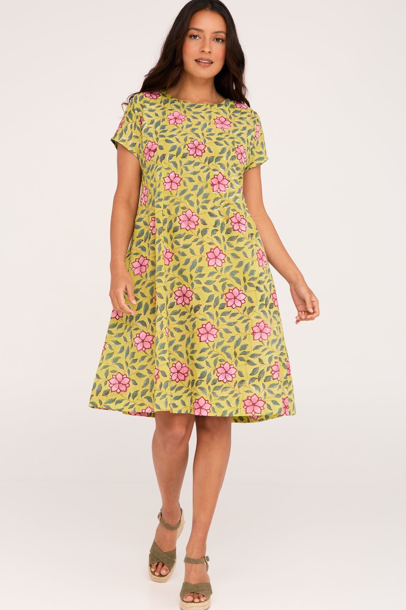 Folk Dress Climbing Blooms