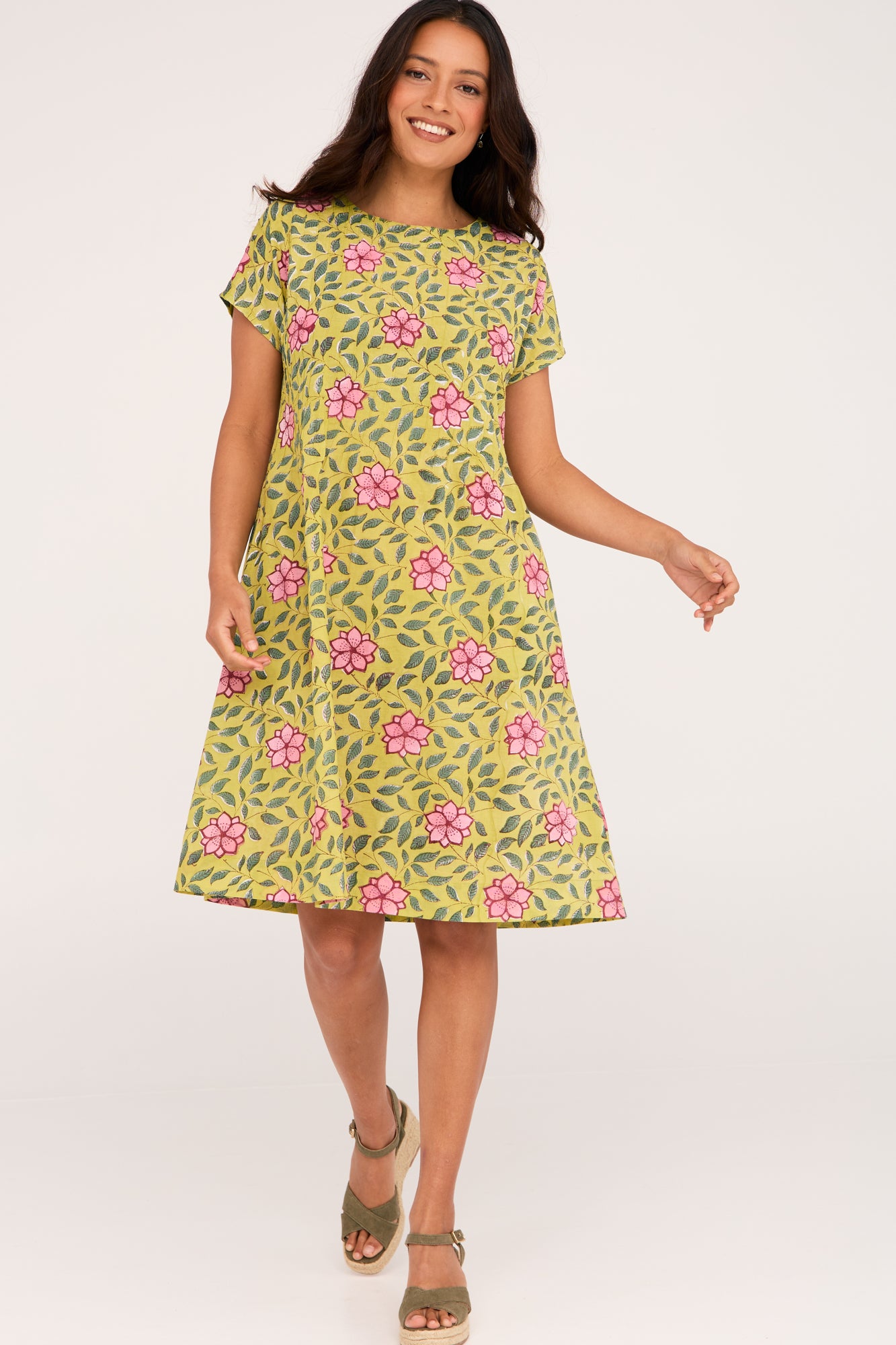 Folk Dress Climbing Blooms
