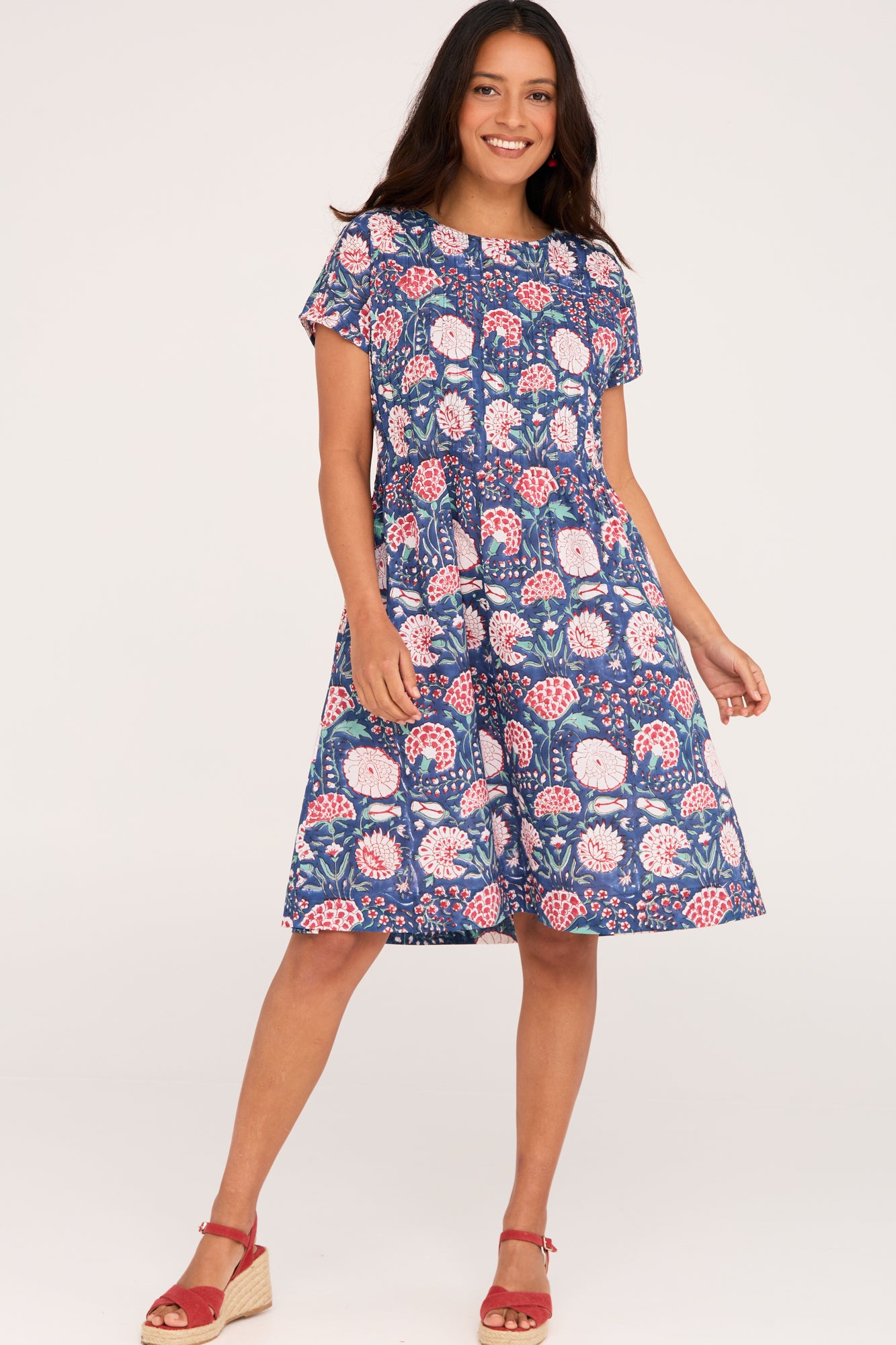 Folk Dress Dandelion Rouge