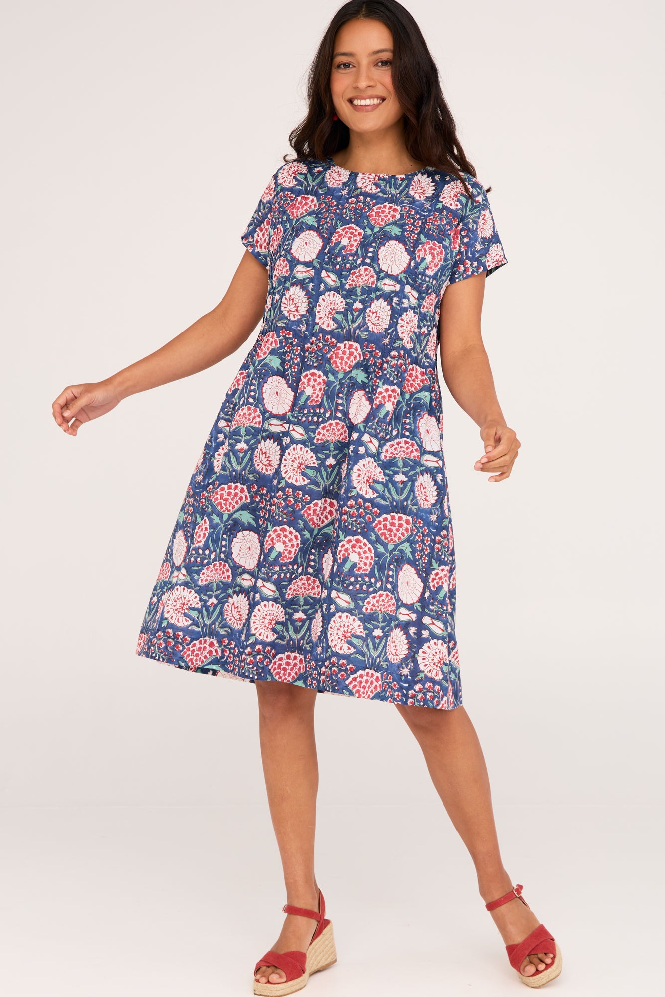 Folk Dress Dandelion Rouge