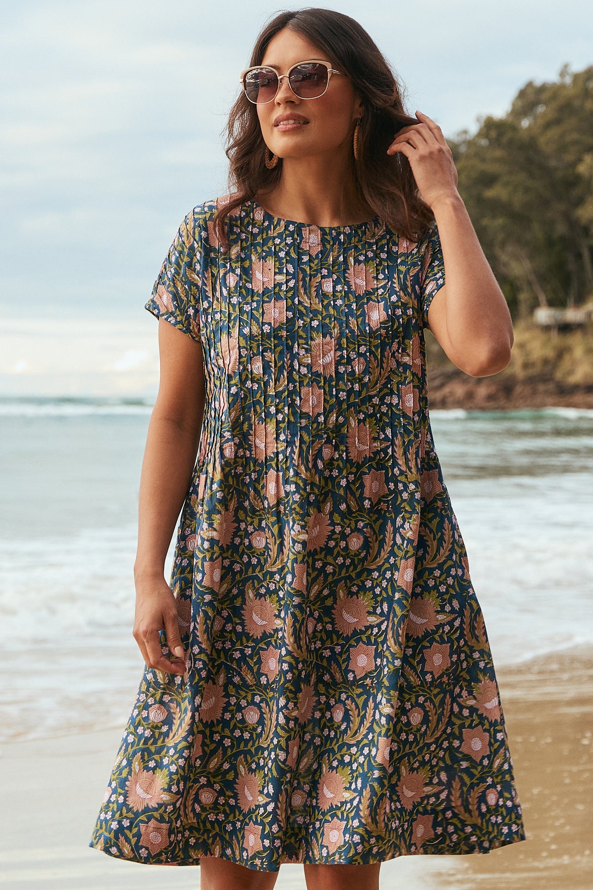 Folk Dress Capuccino Rose