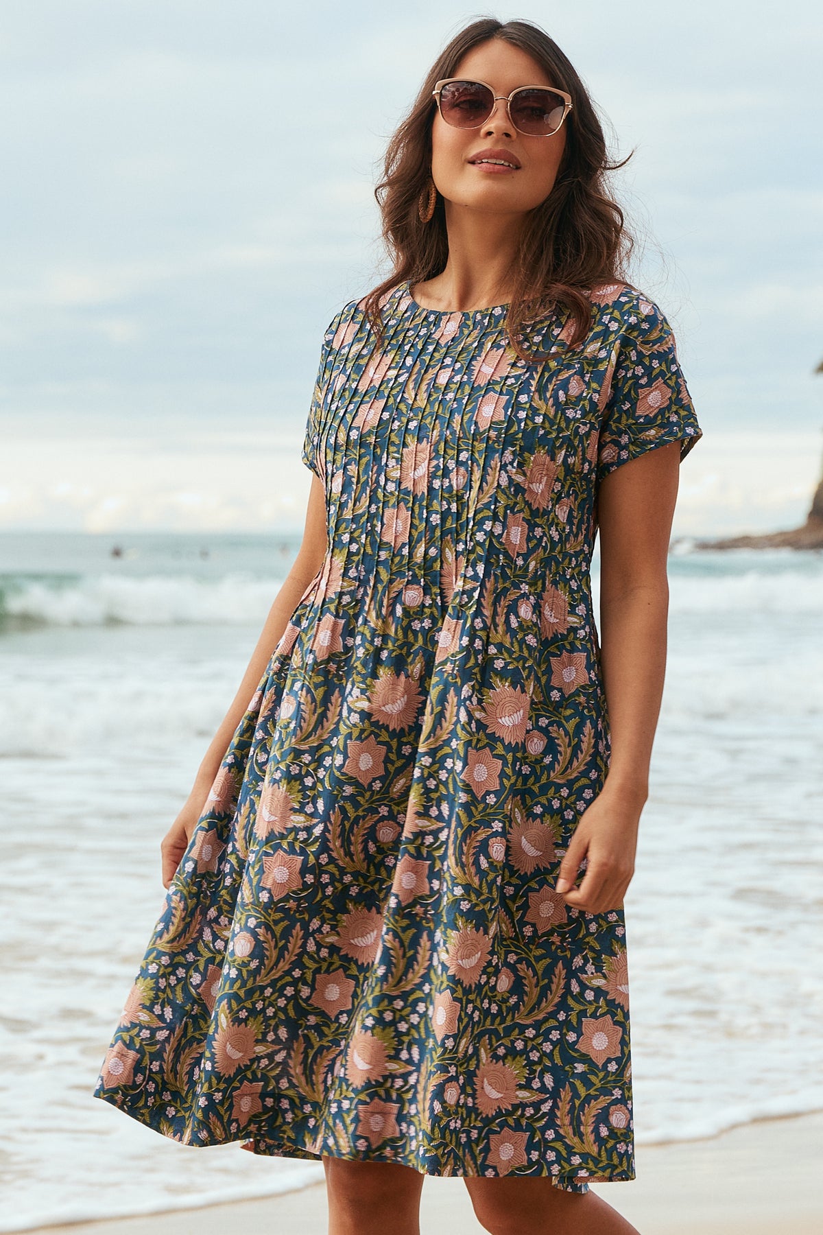 Folk Dress Capuccino Rose