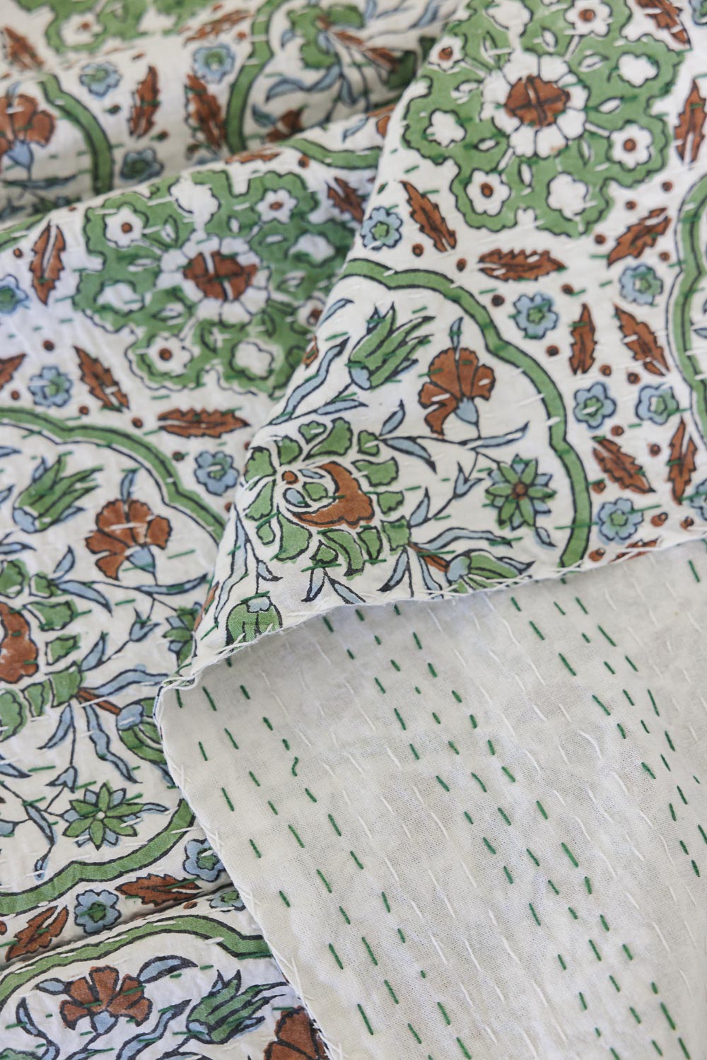 Kantha Quilt Garden Basil