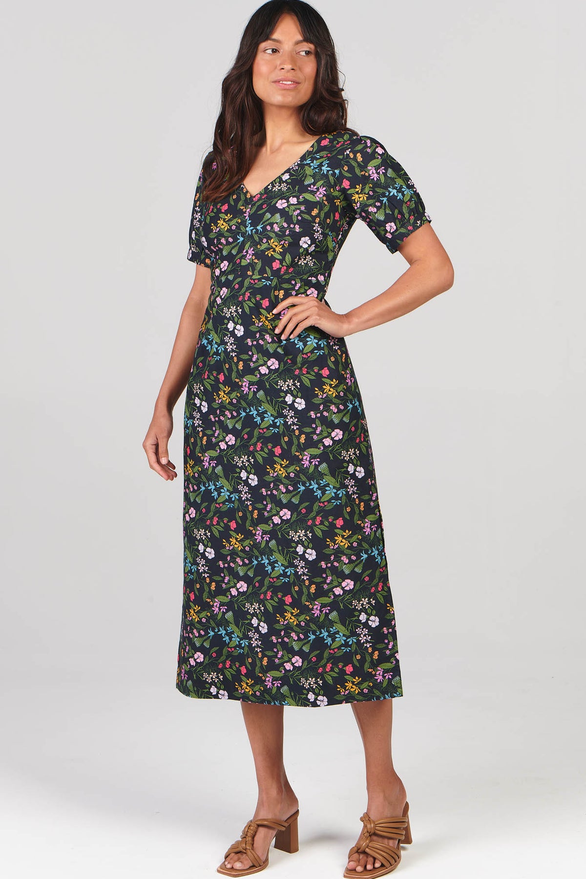 Gilda Wrap Dress Petrol Green