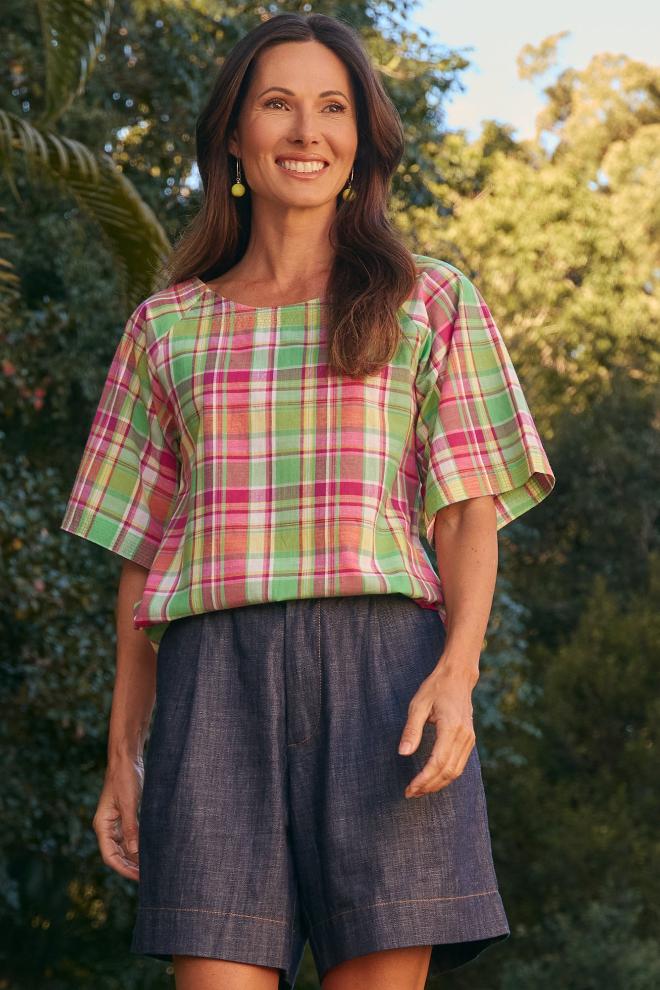 Hope Top Pink Check