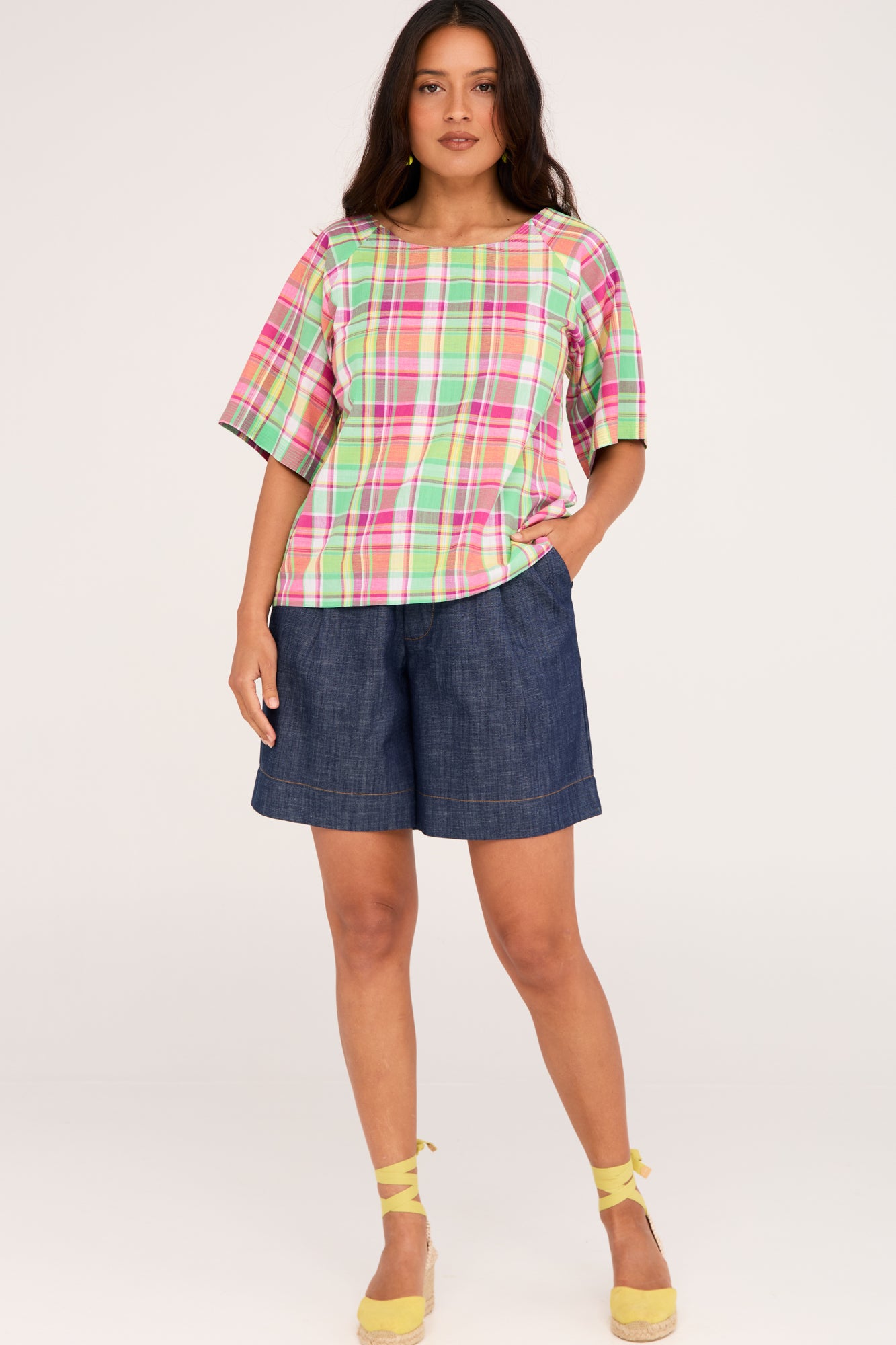 Hope Top Pink Check