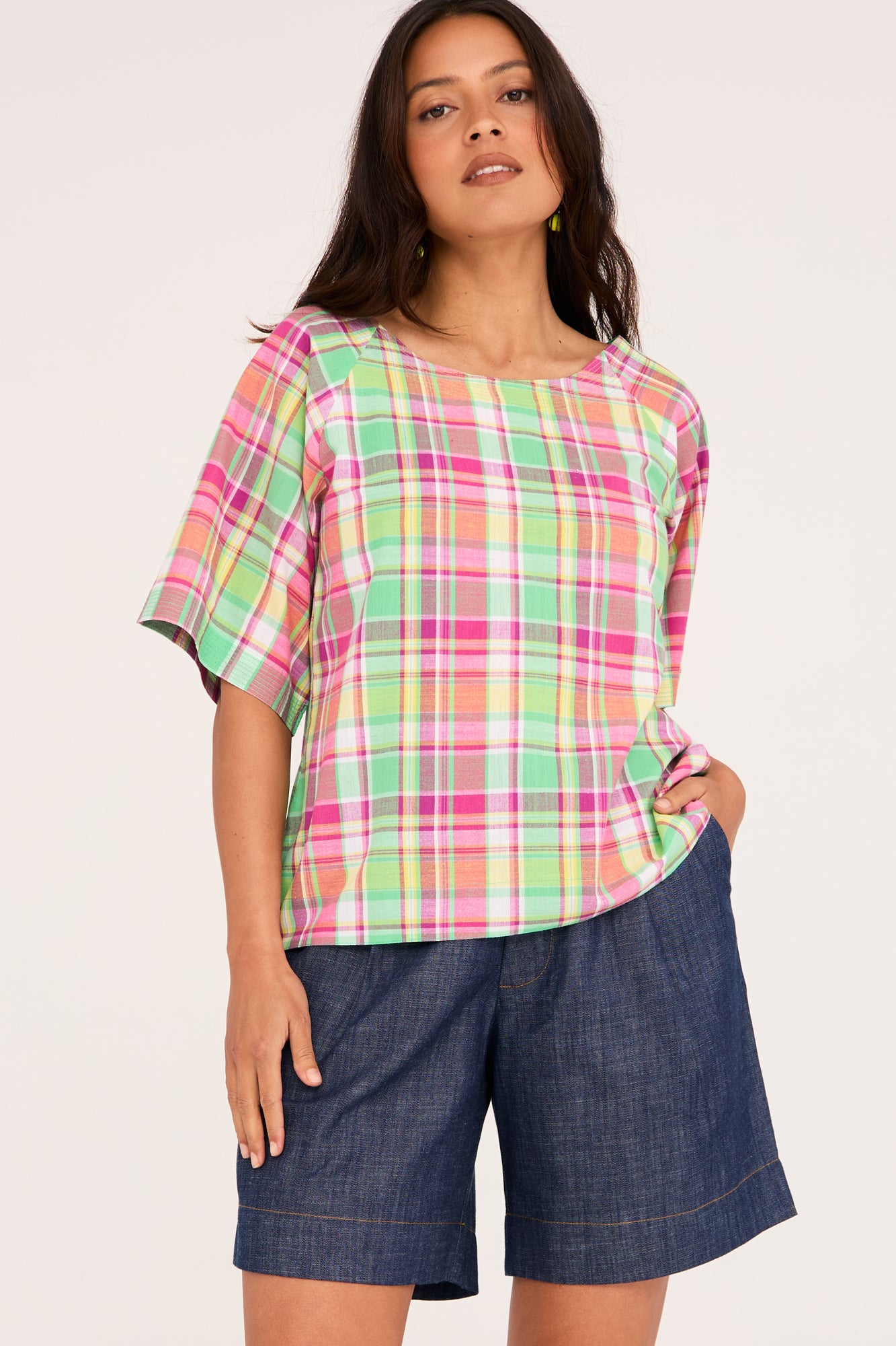 Hope Top Pink Check