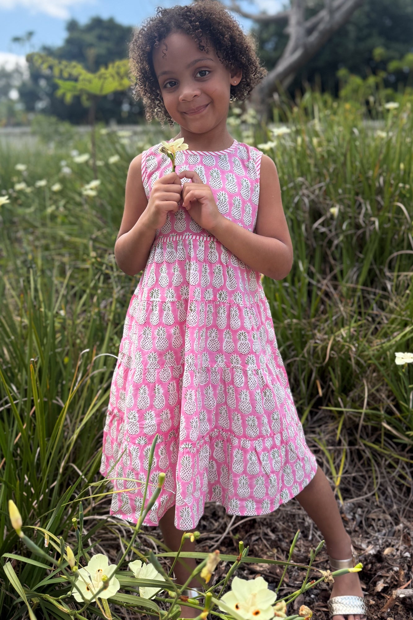 Indigo Girls Dress Pink Pineapple