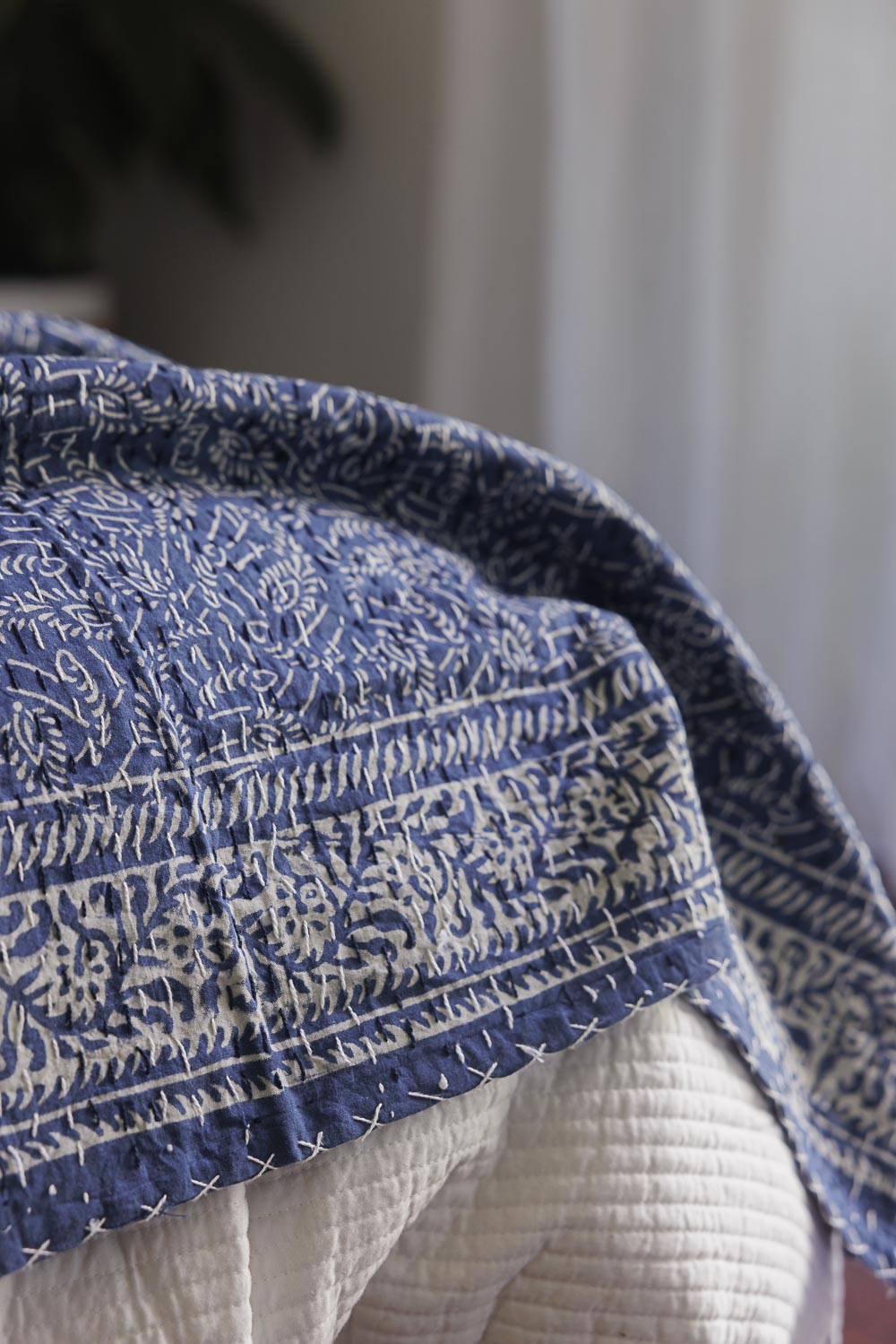 Kantha Quilt Indigo Patterns