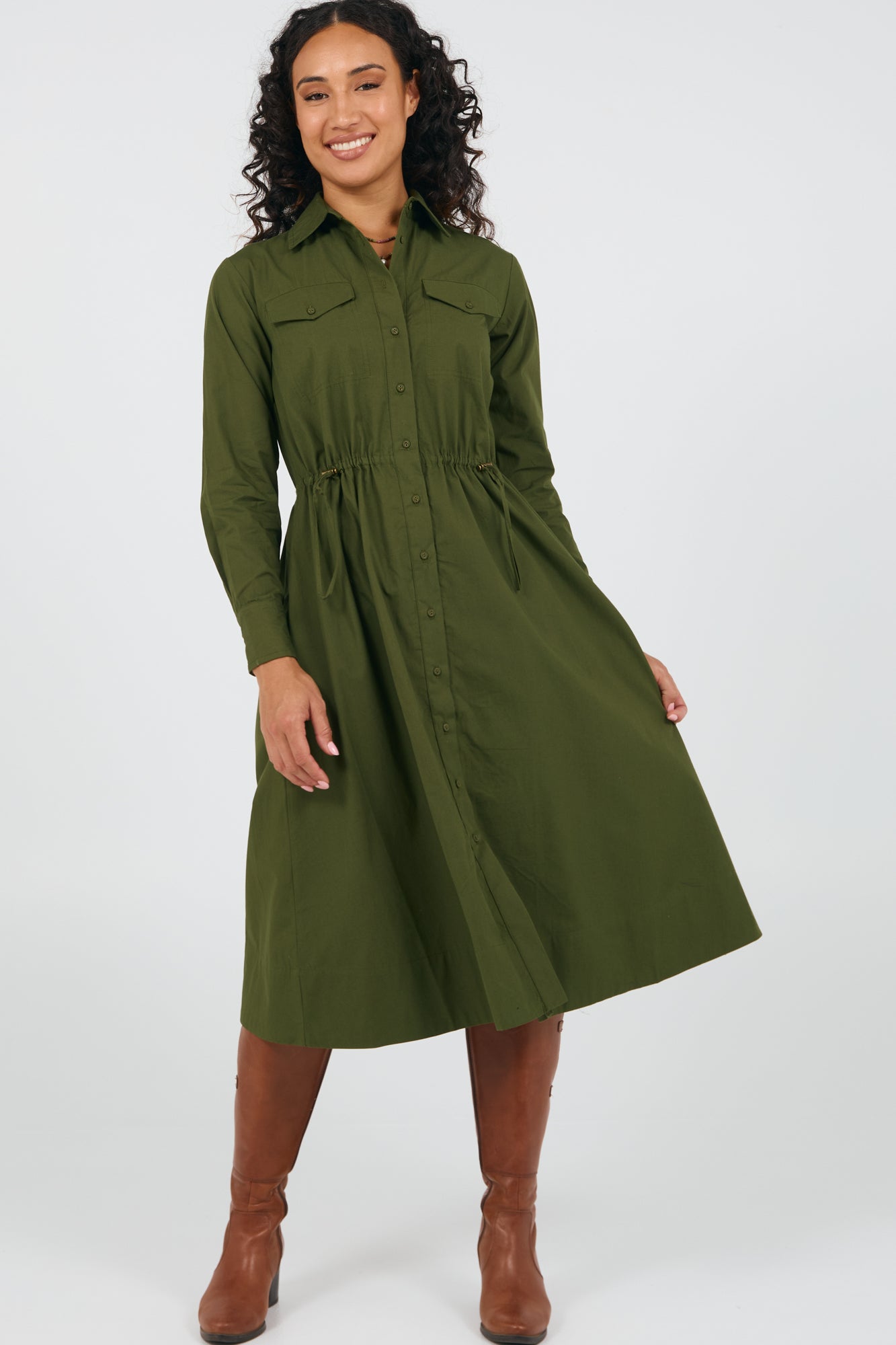 Jansen Dress Cypress Green