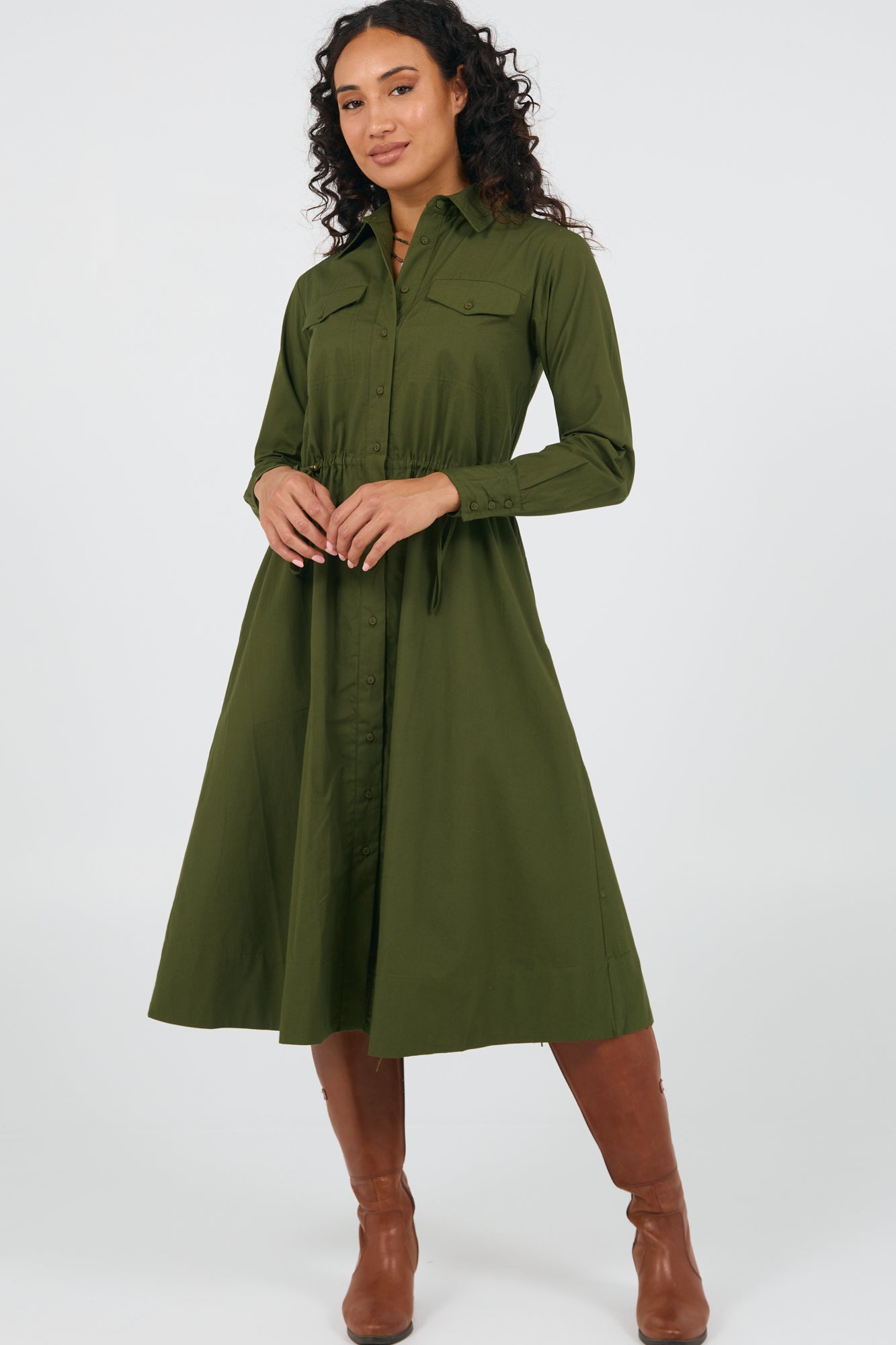 Jansen Dress Cypress Green