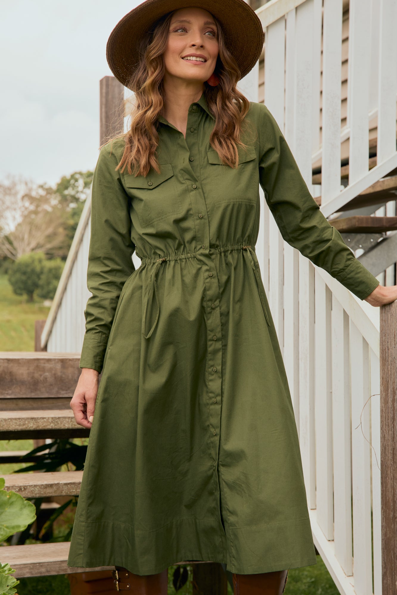 Jansen Dress Cypress Green